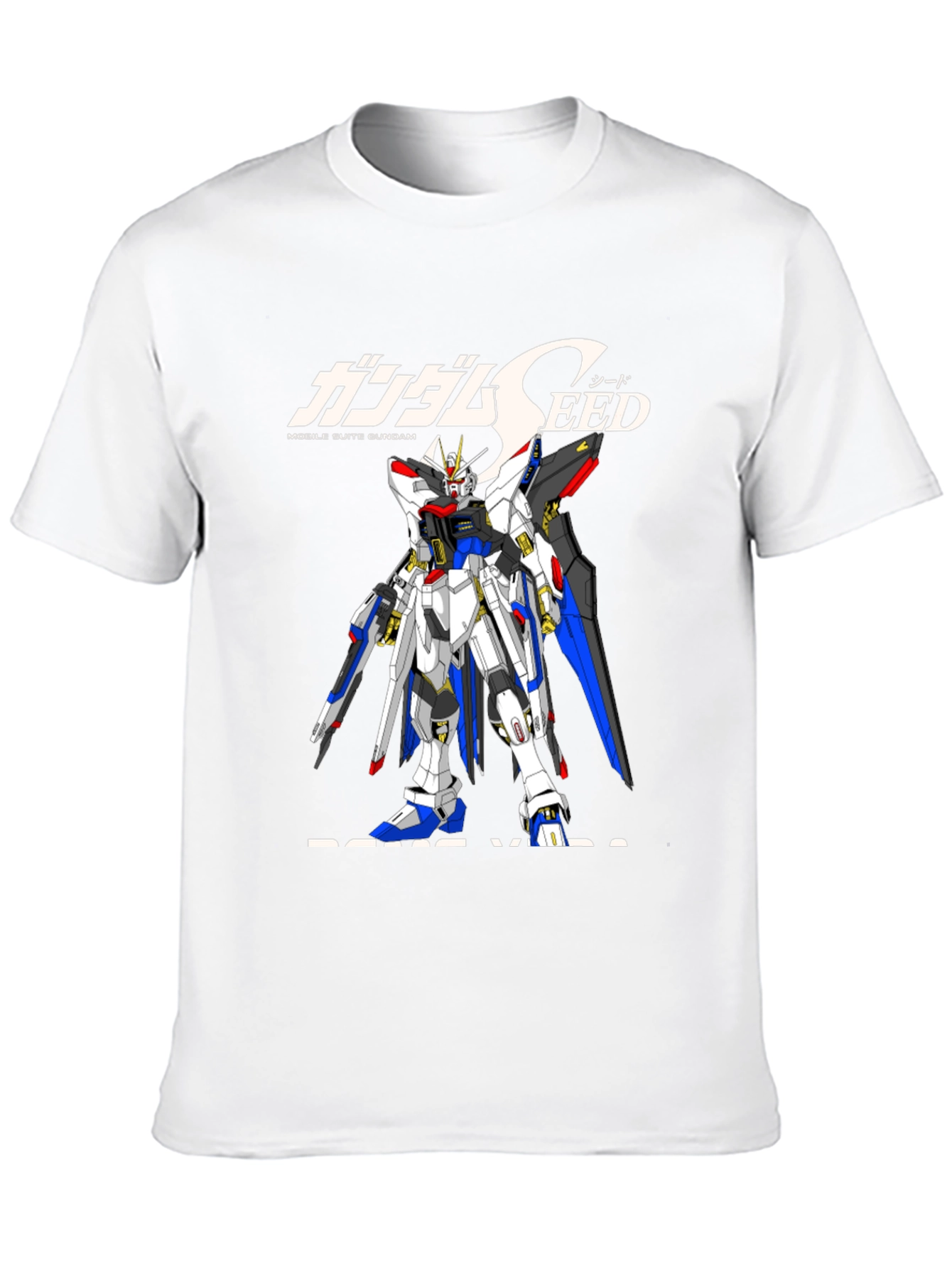 Gundam Seed Black T-Shirt - Anime Robot Design