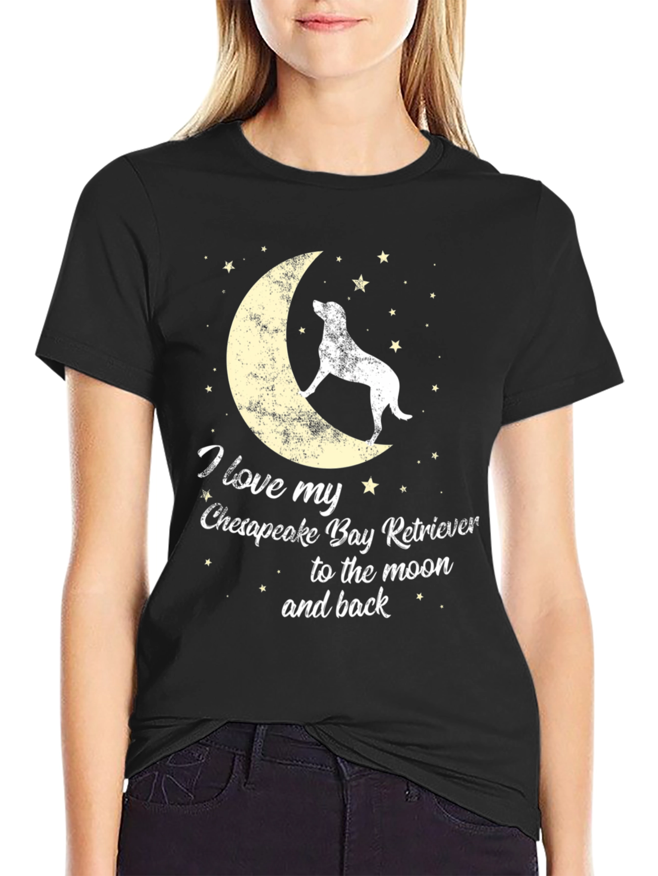 Chesapeake Bay Retriever Moon Graphic Tee