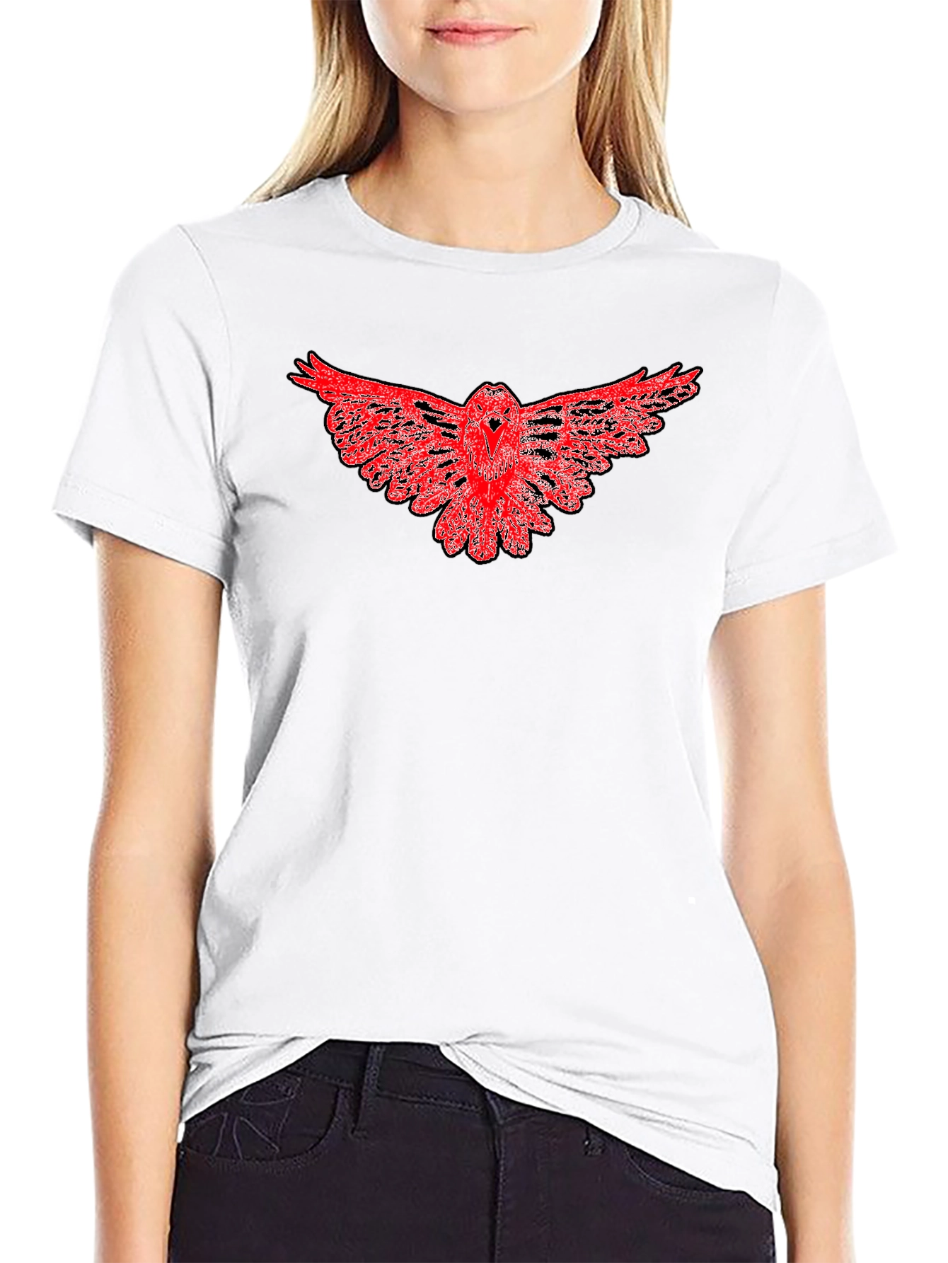Red Owl Graphic Black T-Shirt - Mens Fashion