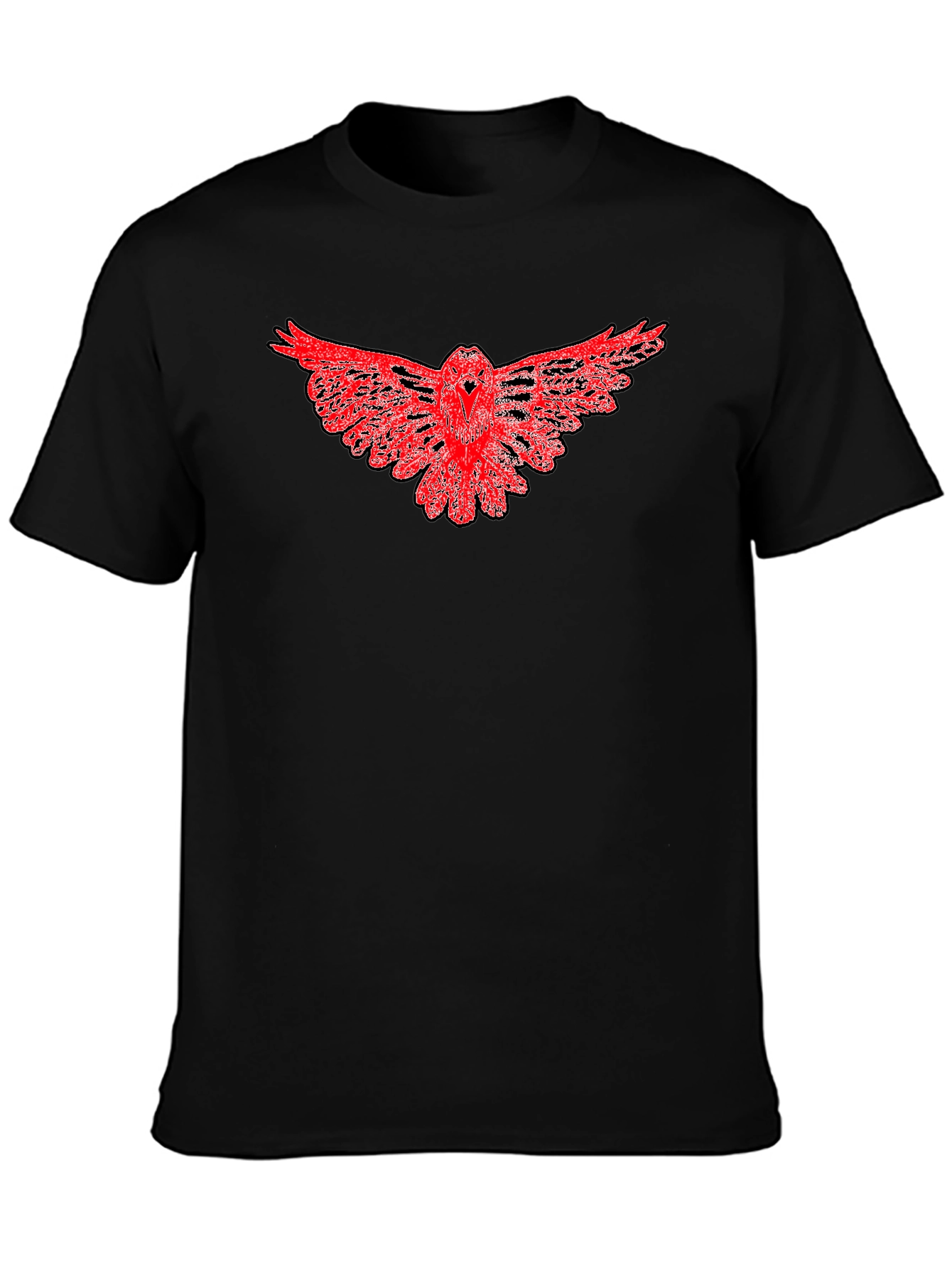 Red Owl Graphic Black T-Shirt - Mens Fashion