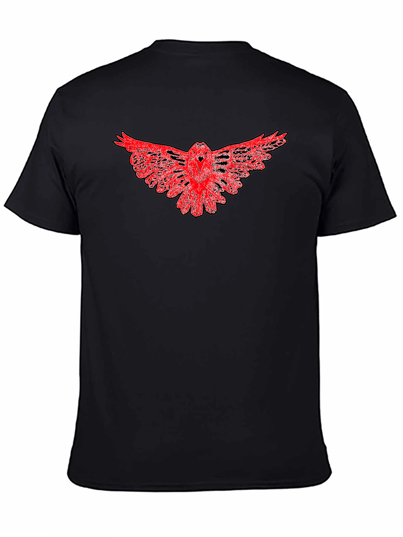 Red Owl Graphic Black T-Shirt - Mens Fashion