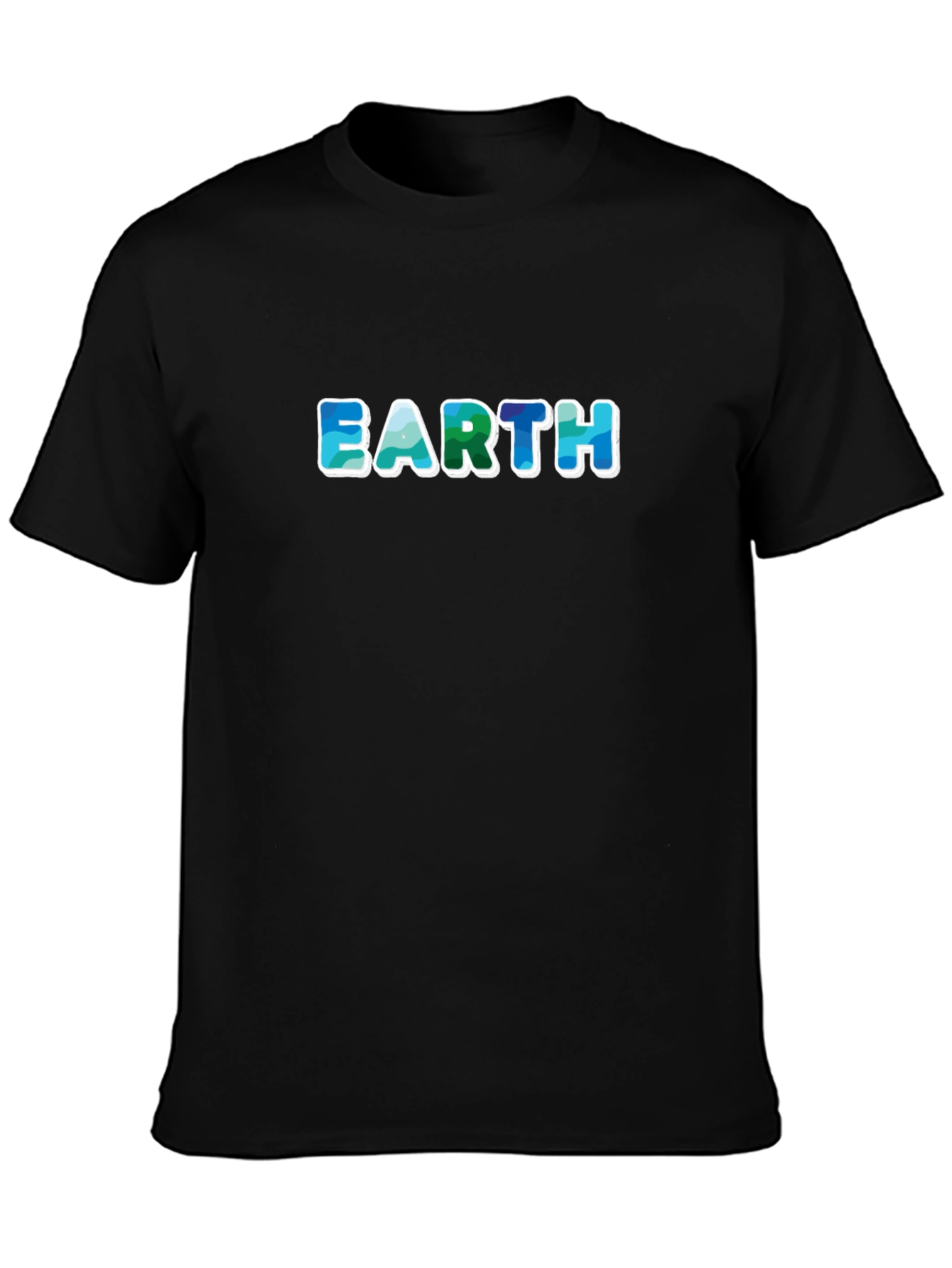 Earth Graphic T-Shirt - Ocean Wave Design