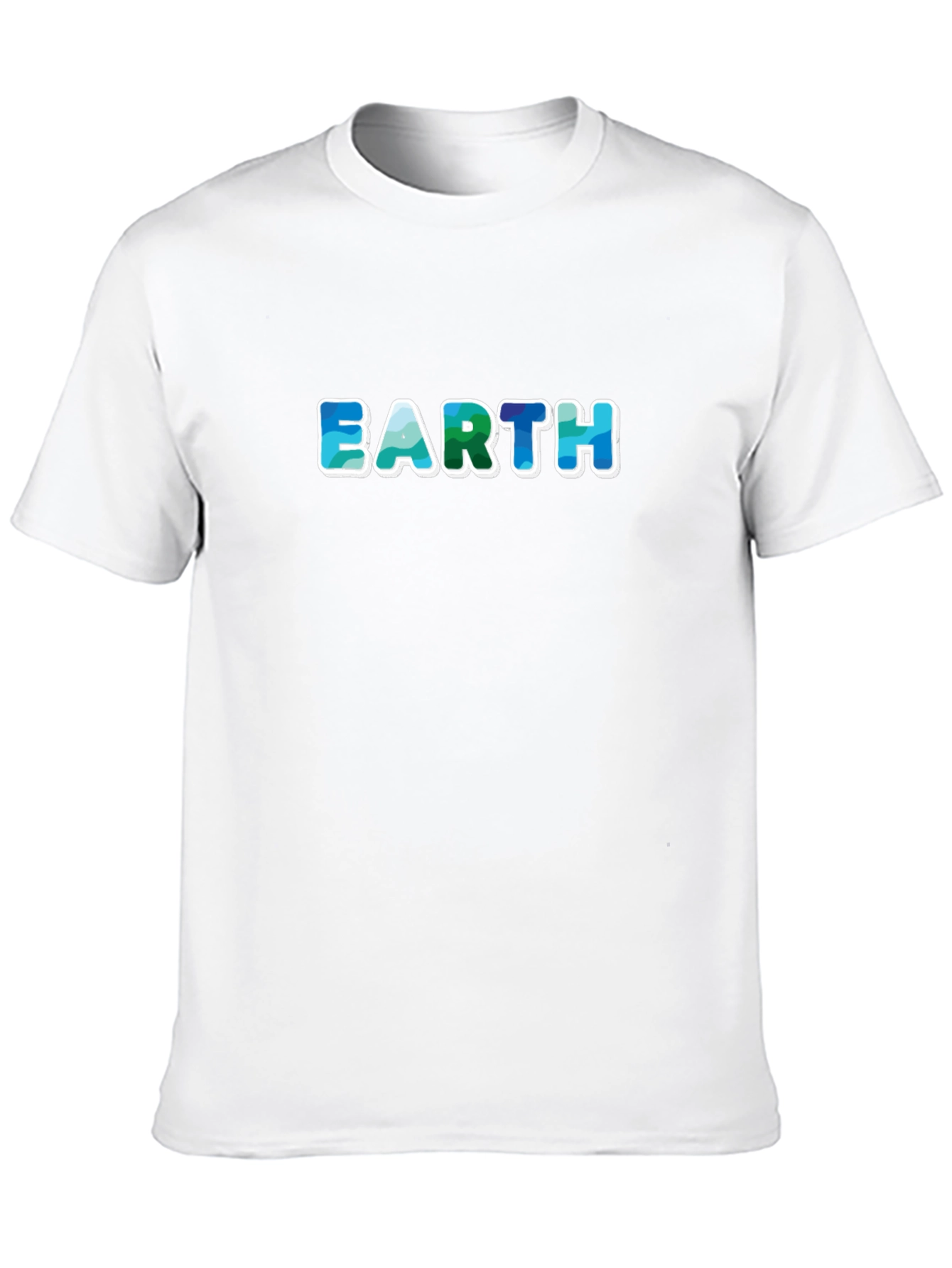 Earth Graphic T-Shirt - Ocean Wave Design