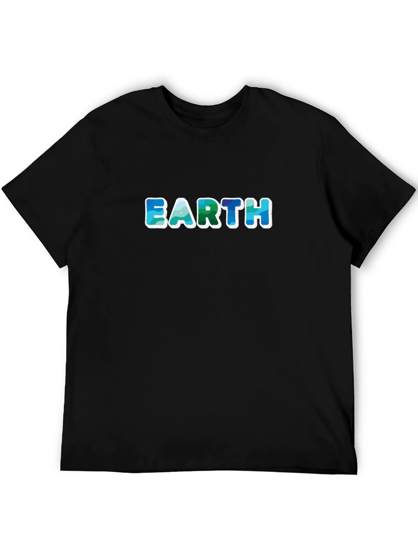 Earth Graphic T-Shirt - Ocean Wave Design