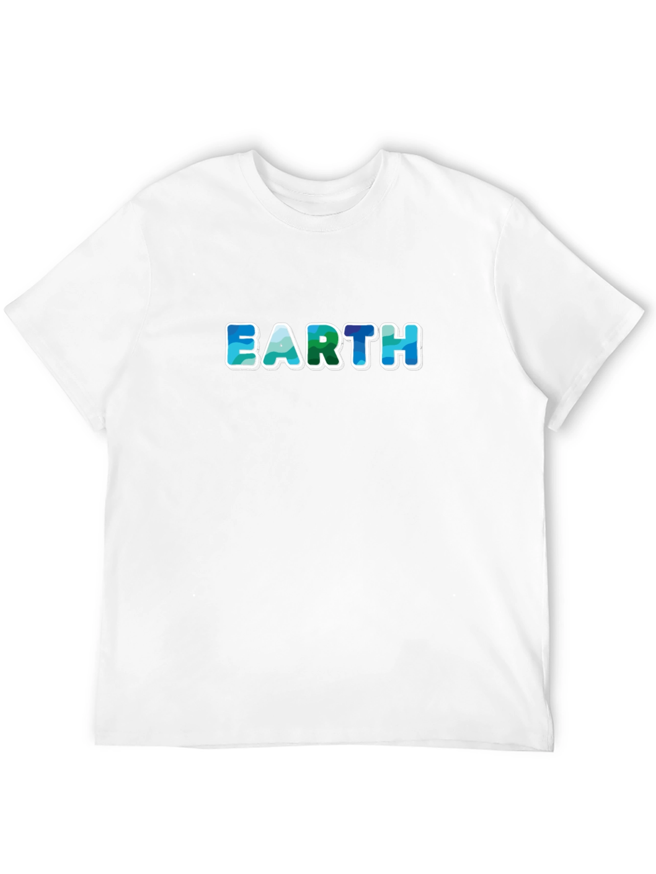 Earth Graphic T-Shirt - Ocean Wave Design