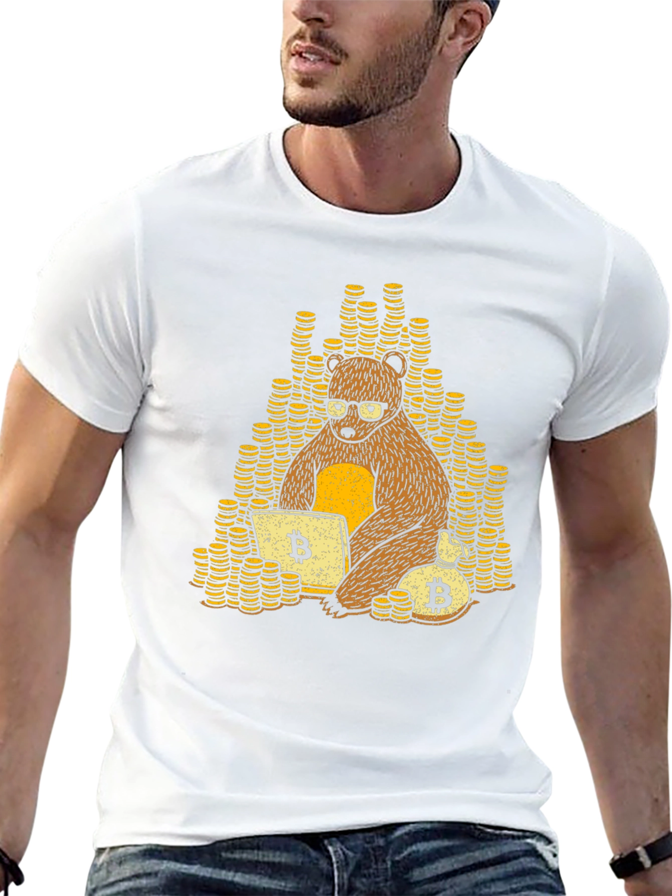 Bitcoin Bear Trader T-Shirt - Crypto Investor Tee