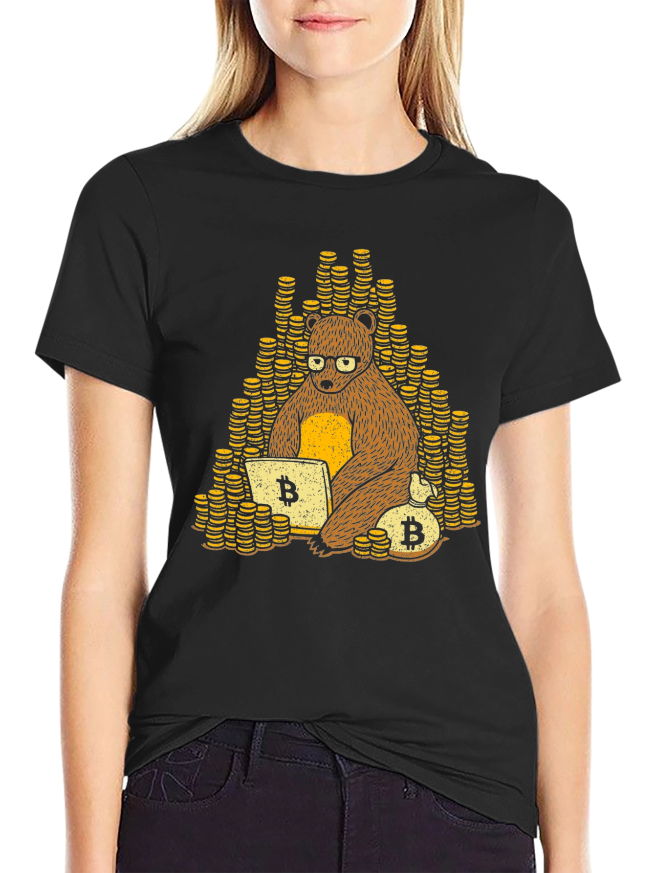 Bitcoin Bear Trader T-Shirt - Crypto Investor Tee