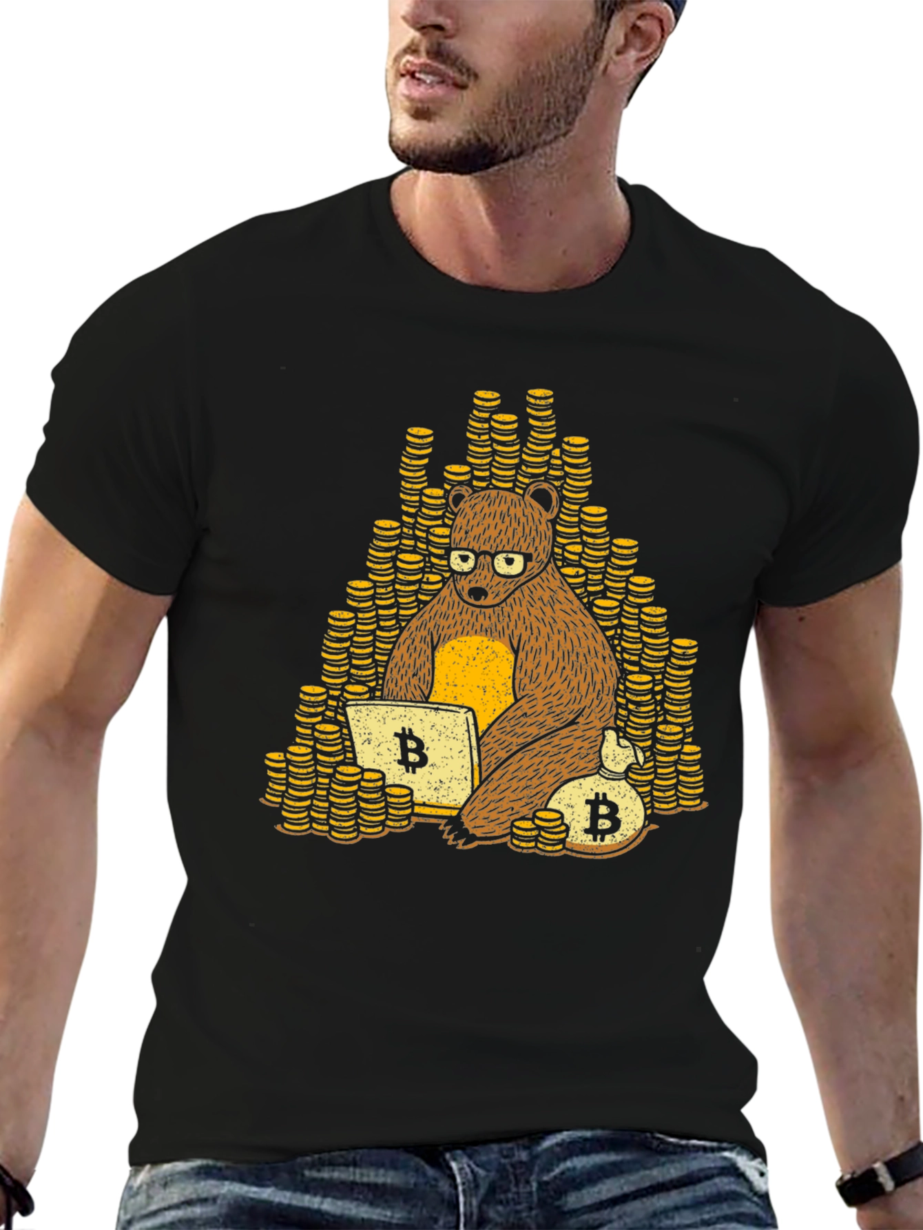 Bitcoin Bear Trader T-Shirt - Crypto Investor Tee