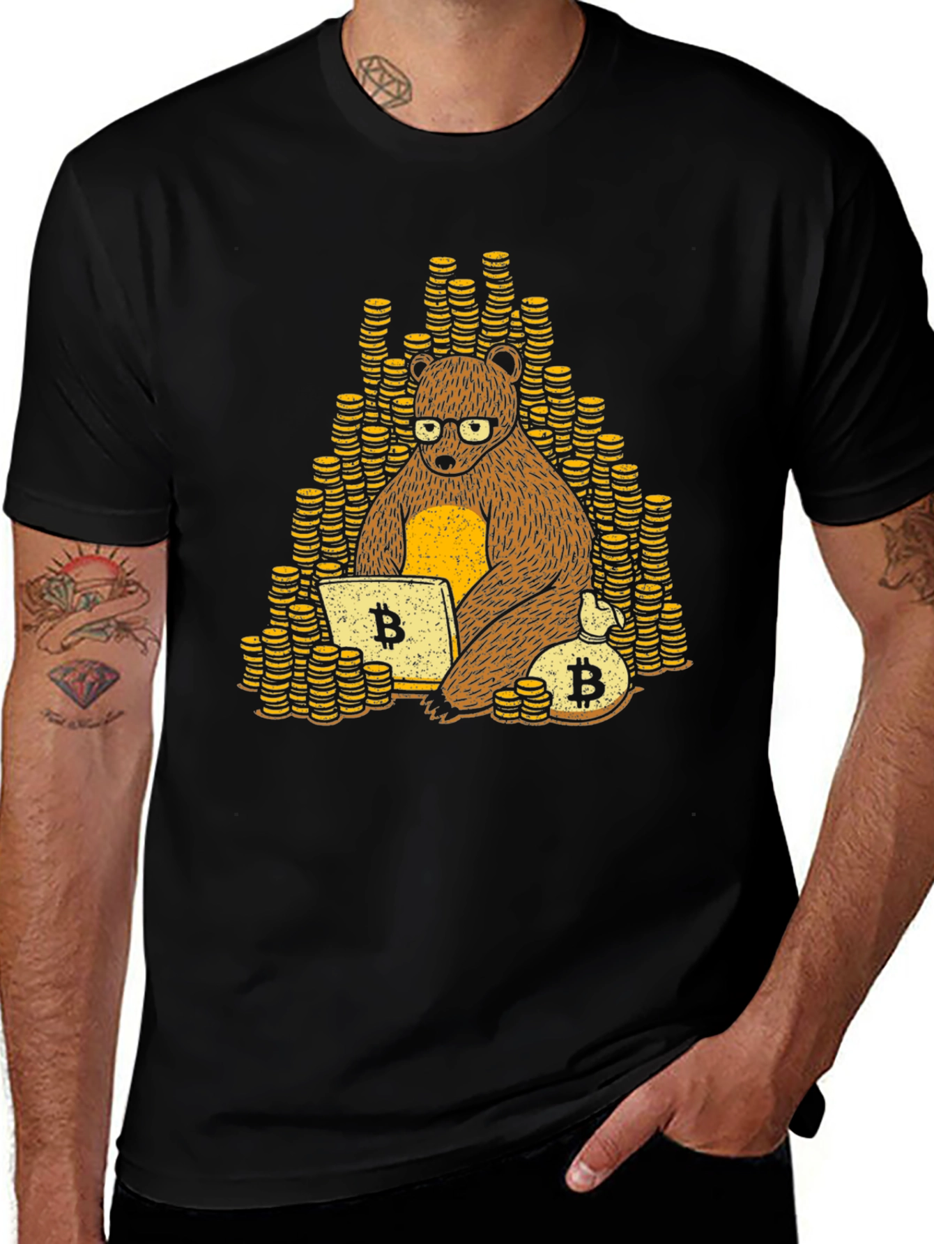 Bitcoin Bear Trader T-Shirt - Crypto Investor Tee