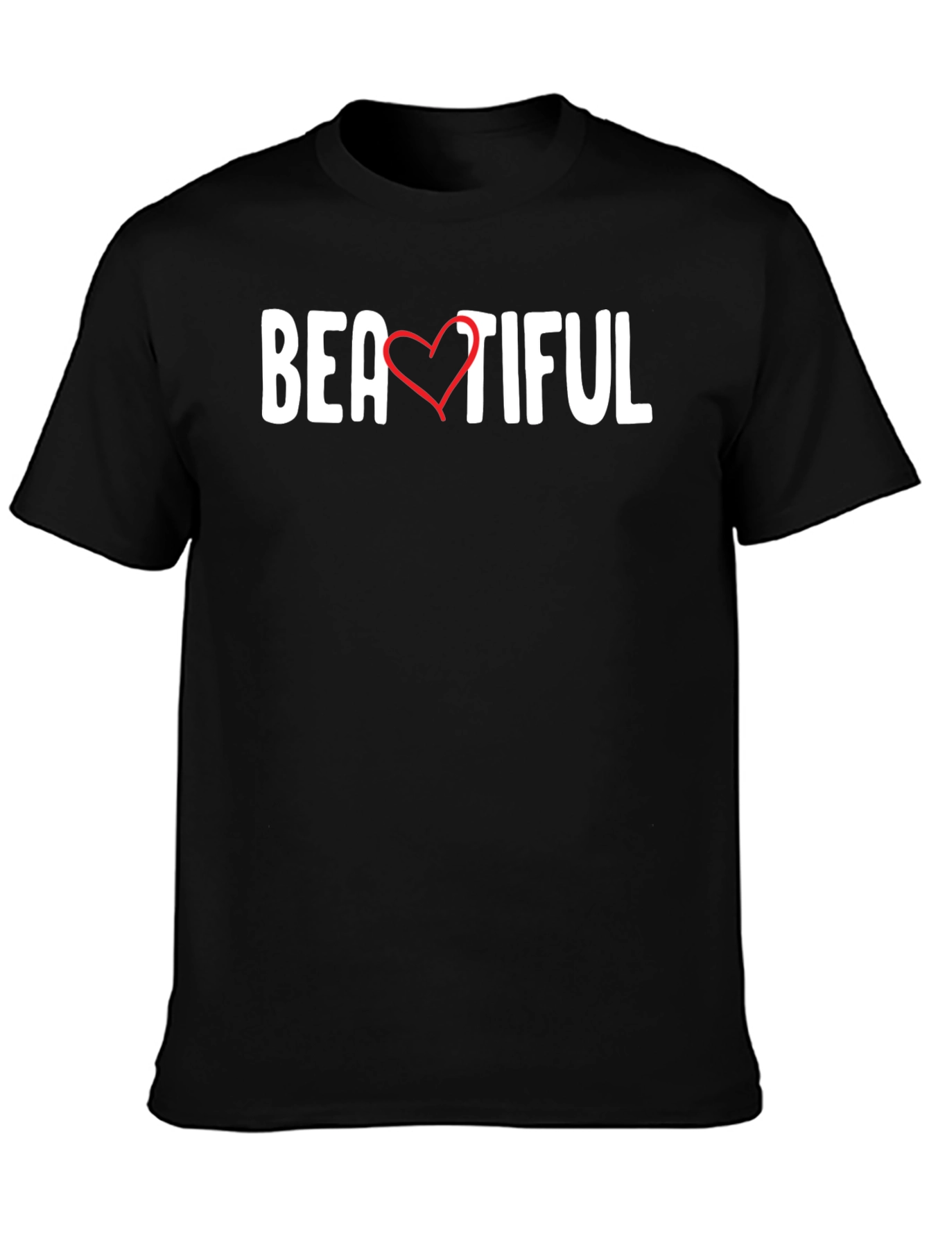 Beautiful Heart Graphic Tee - Black Unisex T-Shirt