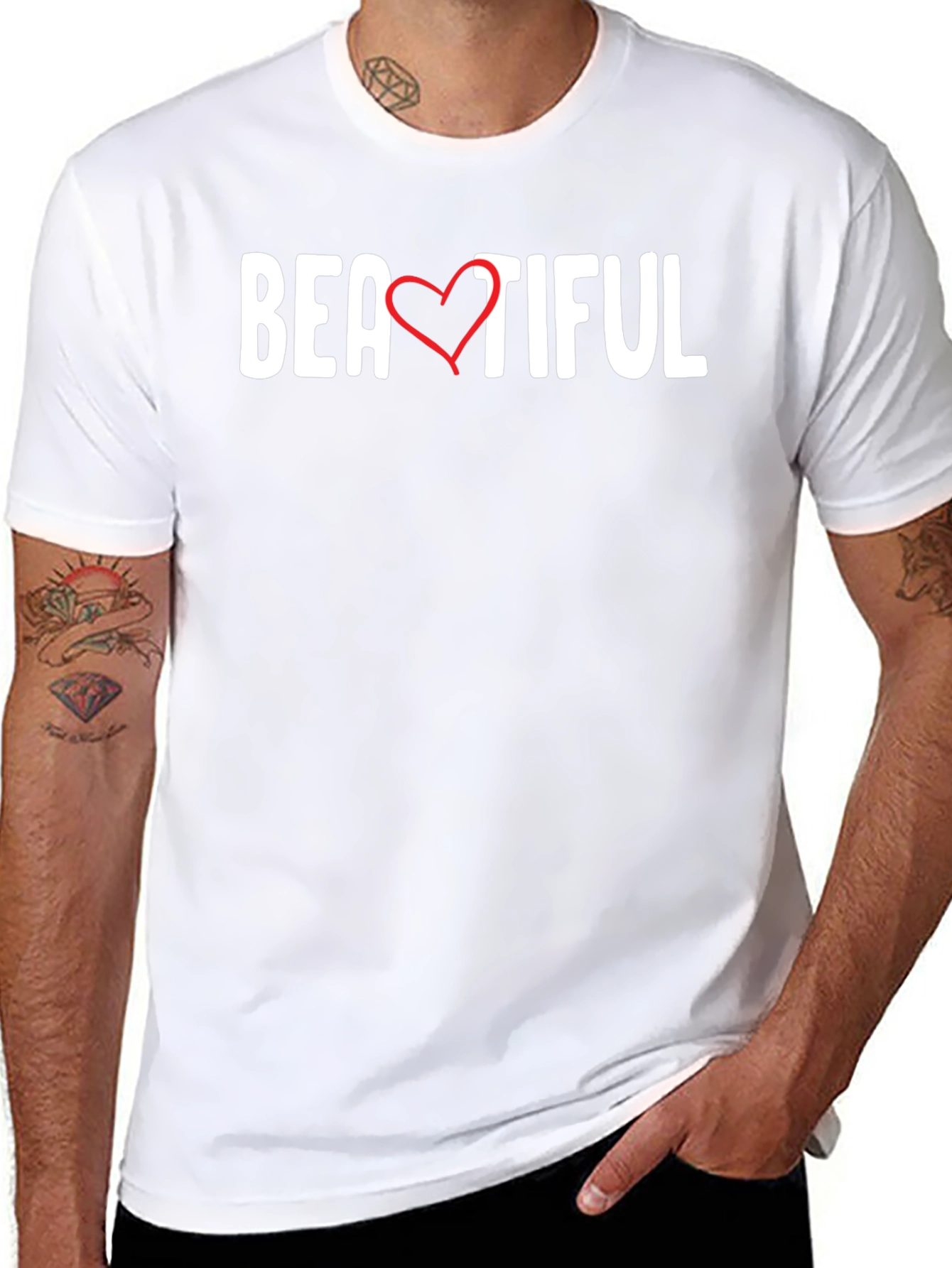 Beautiful Heart Graphic Tee - Black Unisex T-Shirt