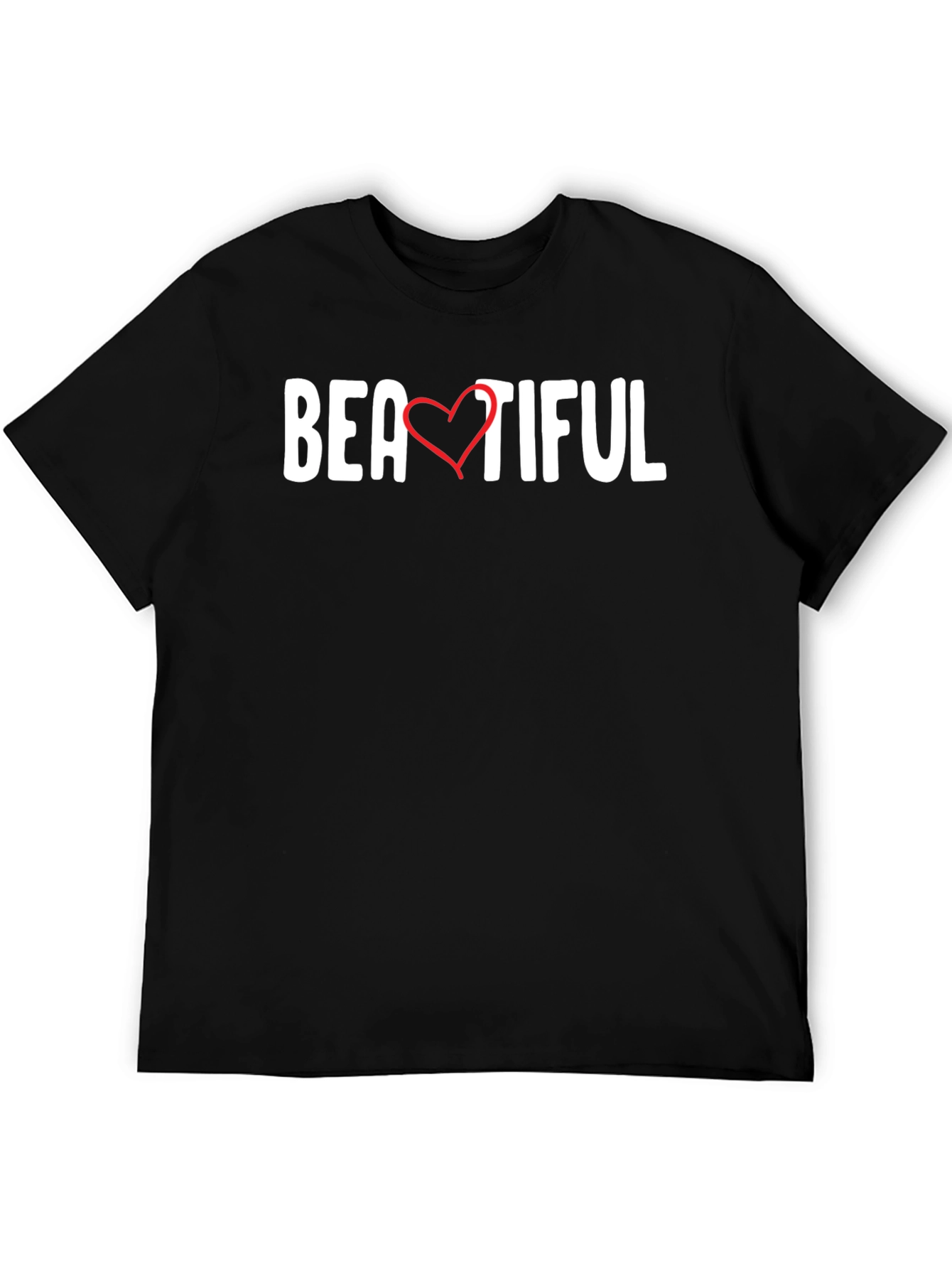 Beautiful Heart Graphic Tee - Black Unisex T-Shirt