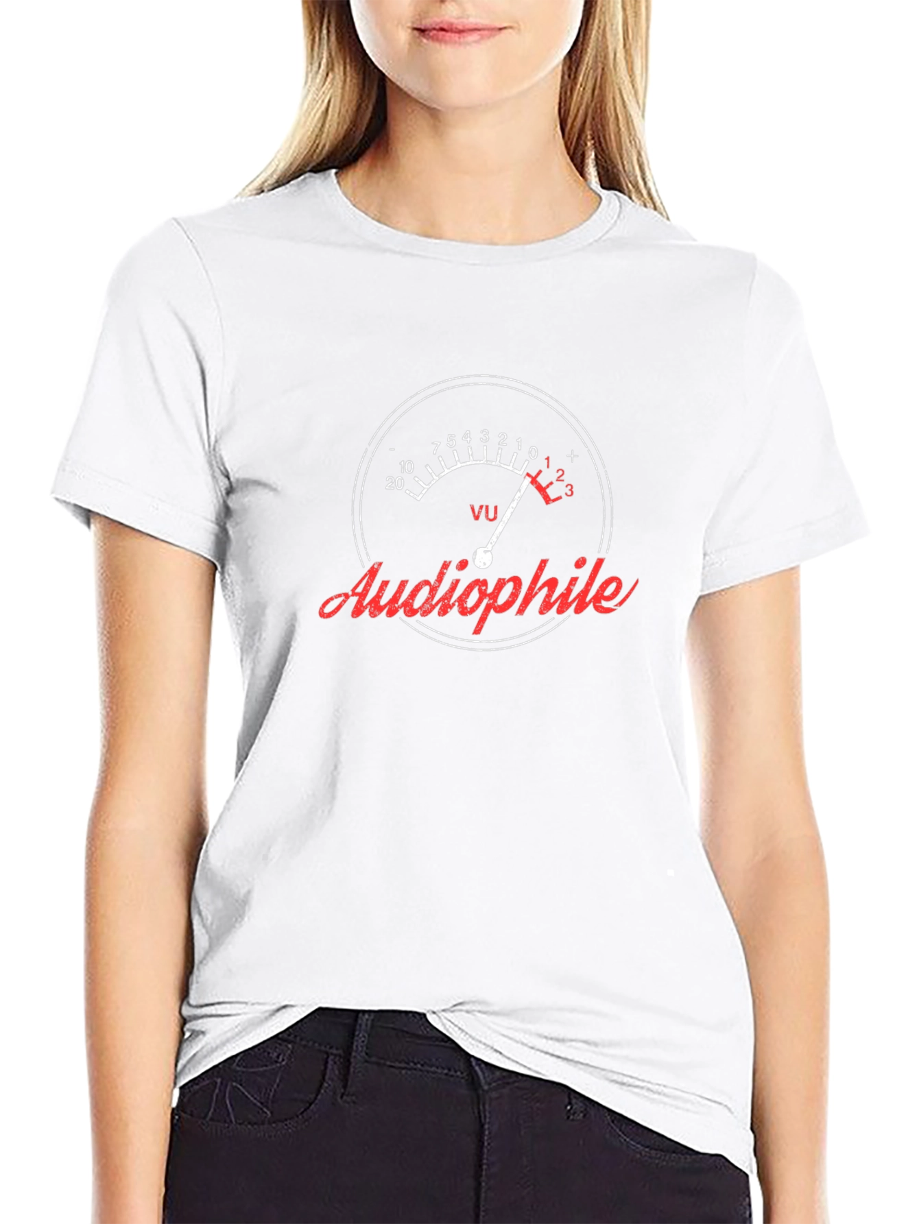 Audiophile VU Meter Graphic Tee - Music Lover T-Shirt