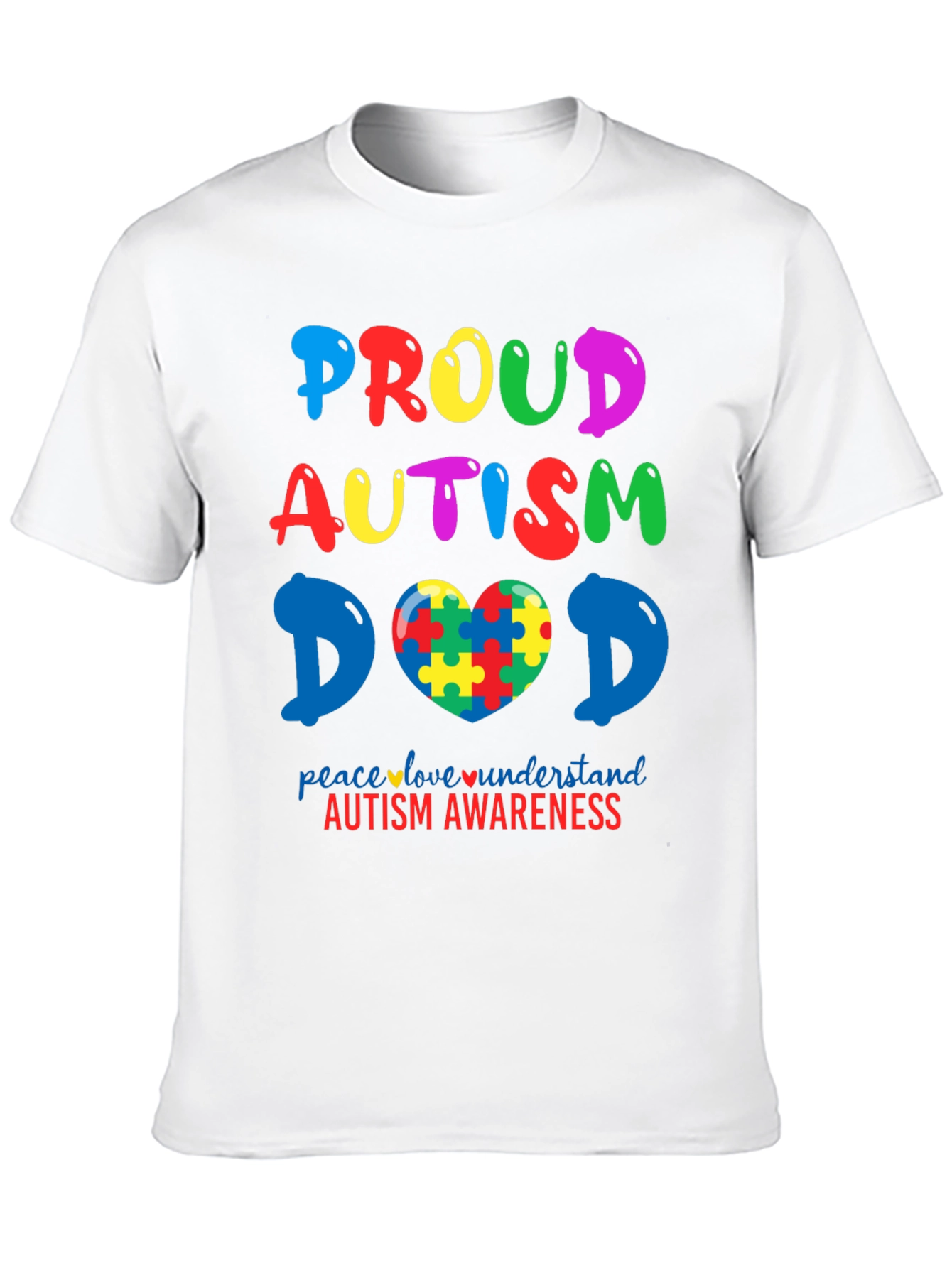 Proud Autism Dad T-Shirt - Awareness Design