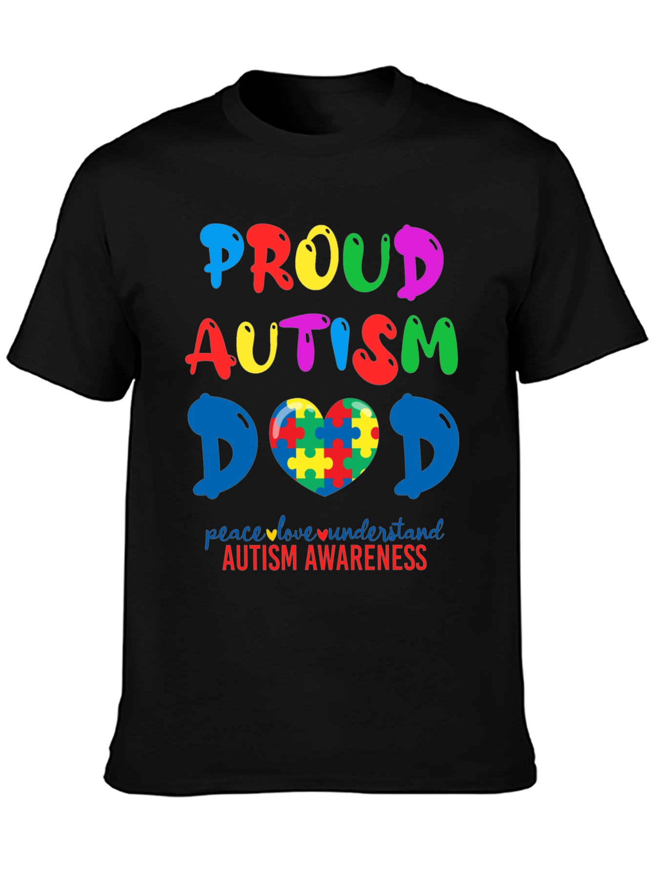 Proud Autism Dad T-Shirt - Awareness Design