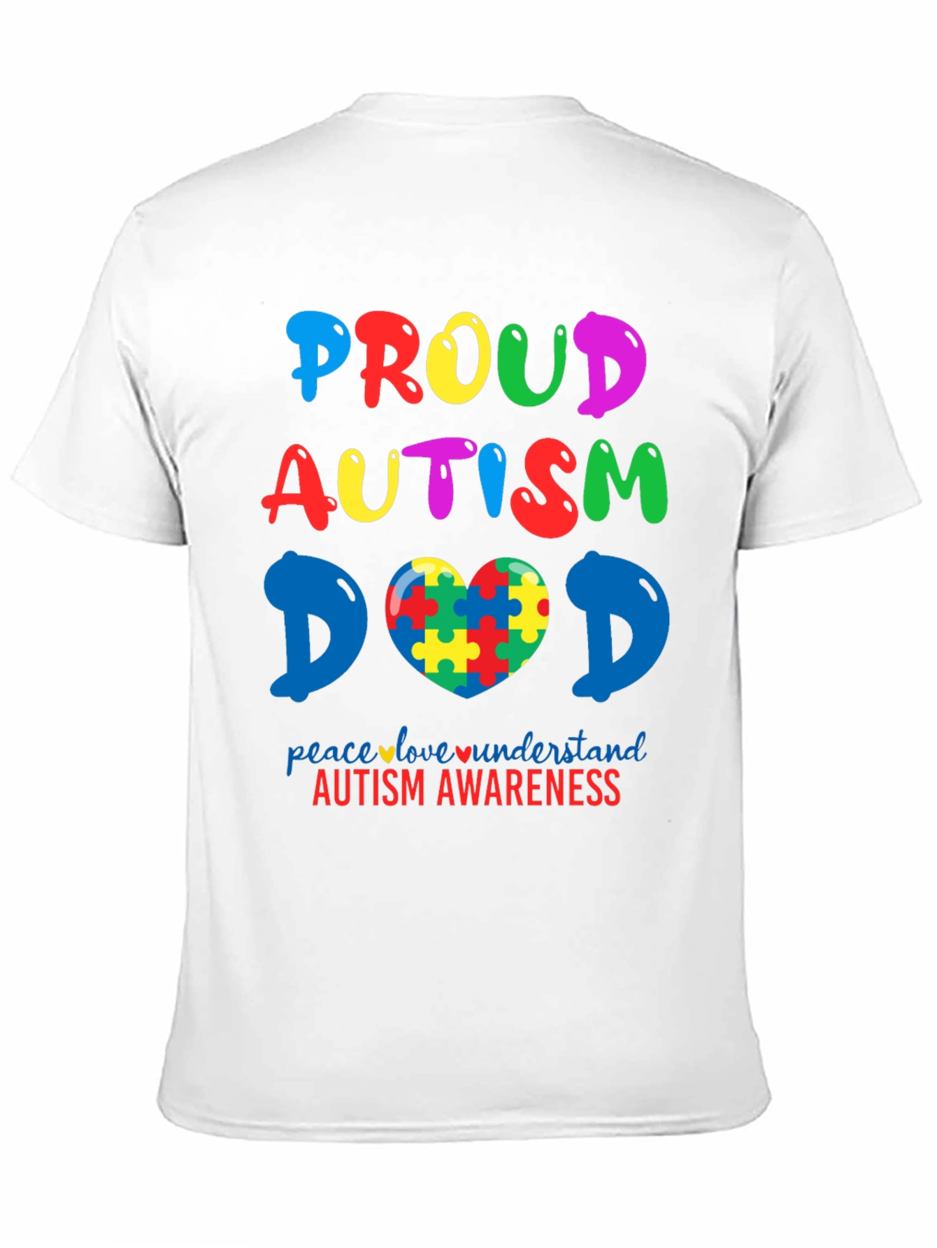 Proud Autism Dad T-Shirt - Awareness Design