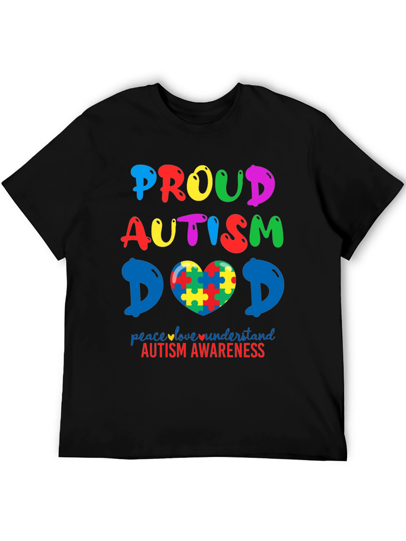 Proud Autism Dad T-Shirt - Awareness Design