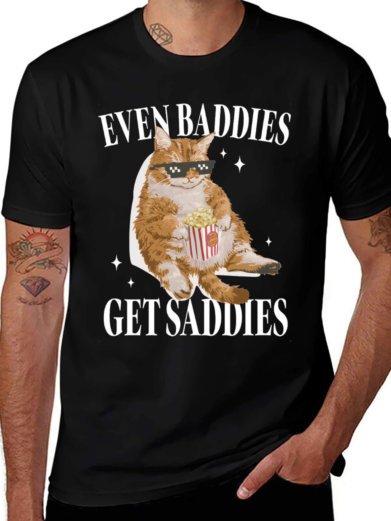 Even Baddies Get Saddies Cat T-Shirt