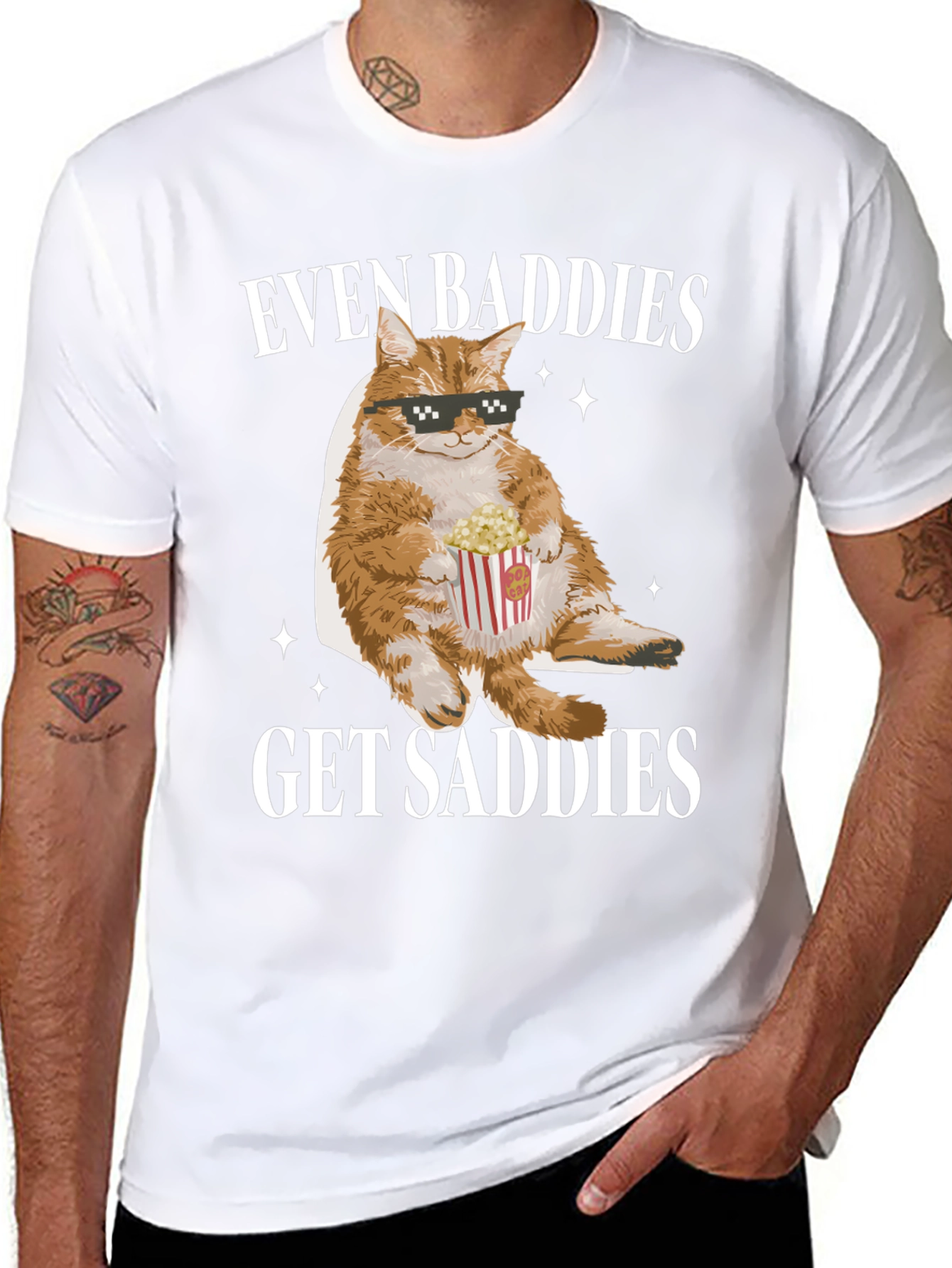 Even Baddies Get Saddies Cat T-Shirt