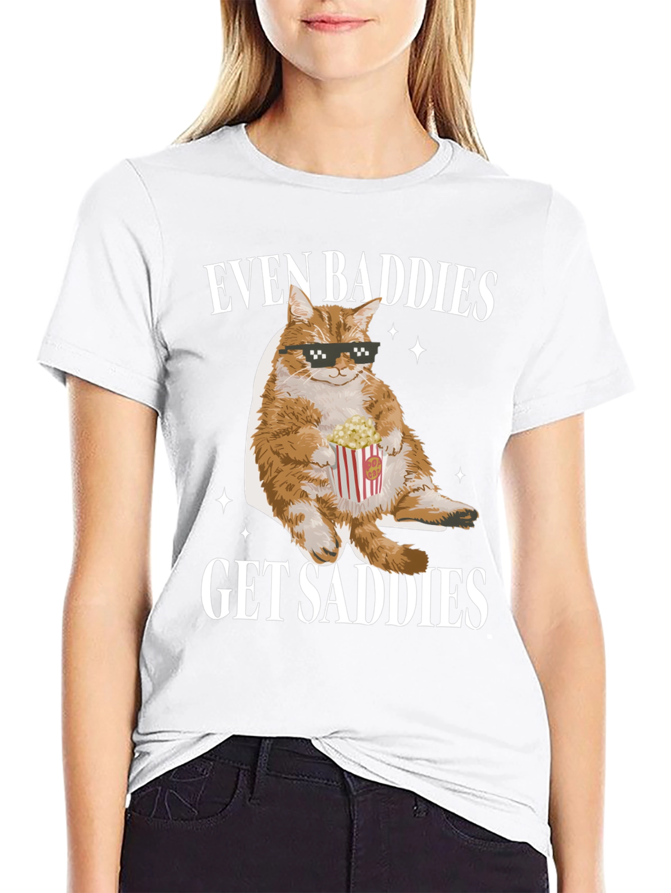 Even Baddies Get Saddies Cat T-Shirt