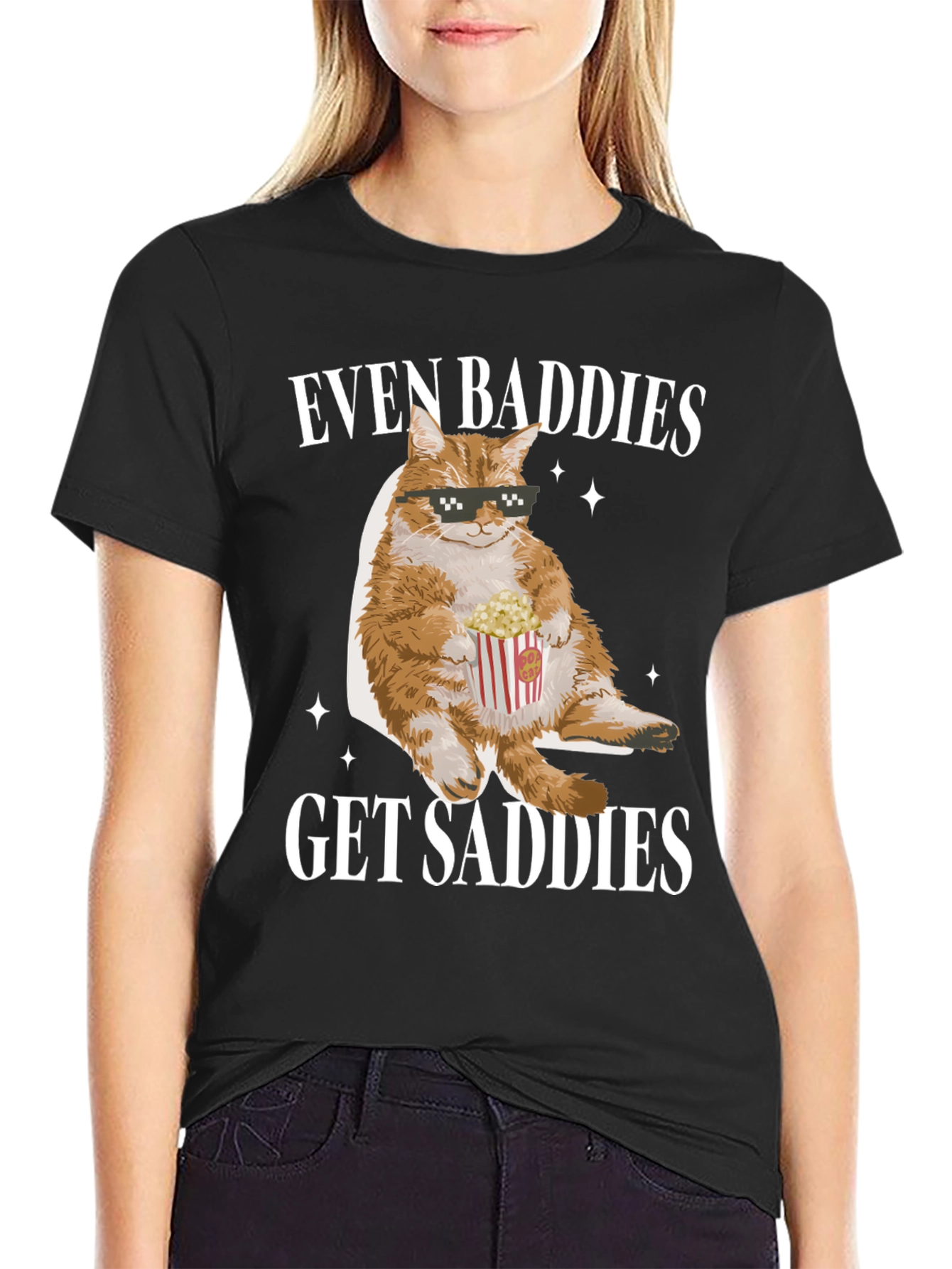 Even Baddies Get Saddies Cat T-Shirt