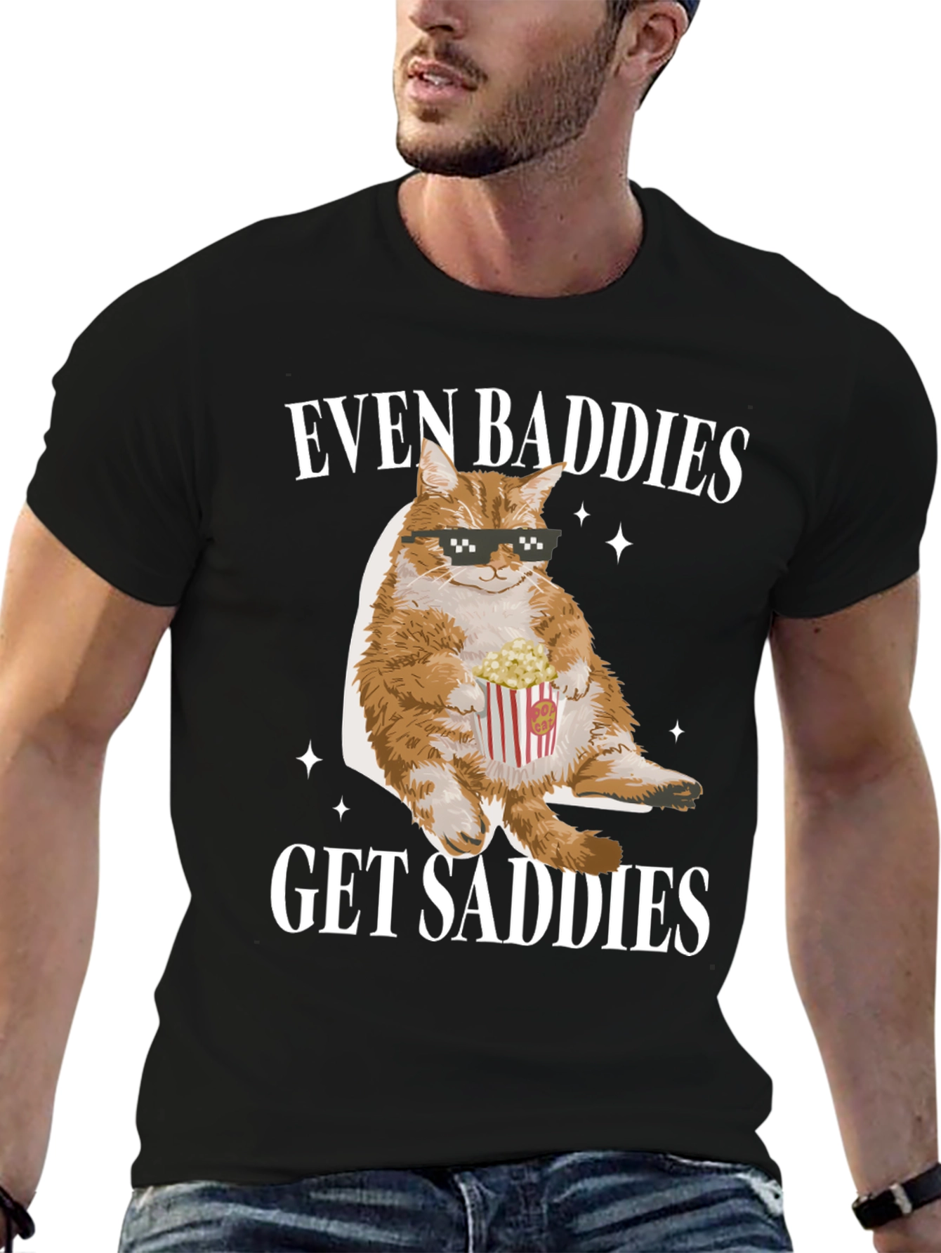 Even Baddies Get Saddies Cat T-Shirt