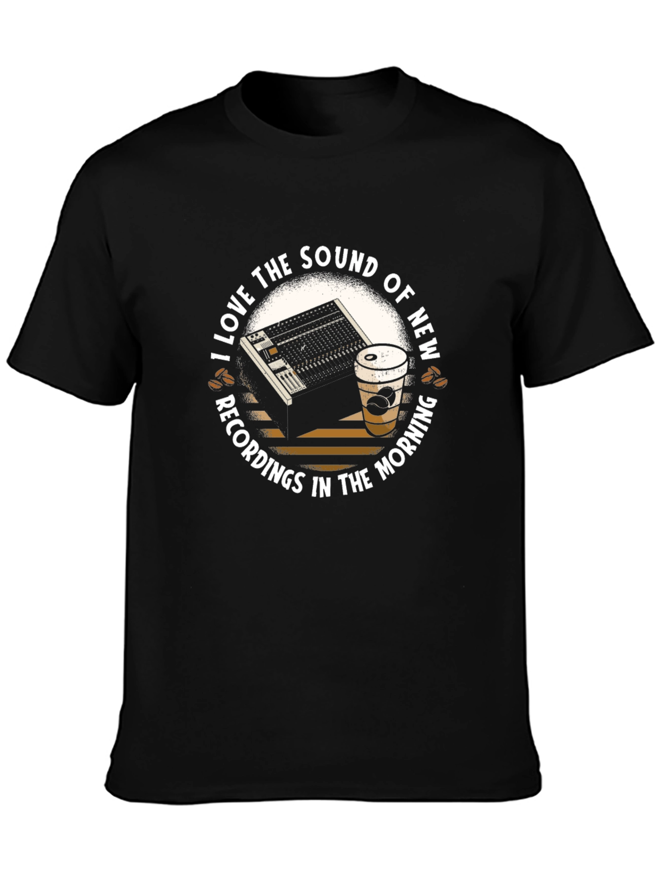 Sound Recording & Coffee Graphic T-Shirt