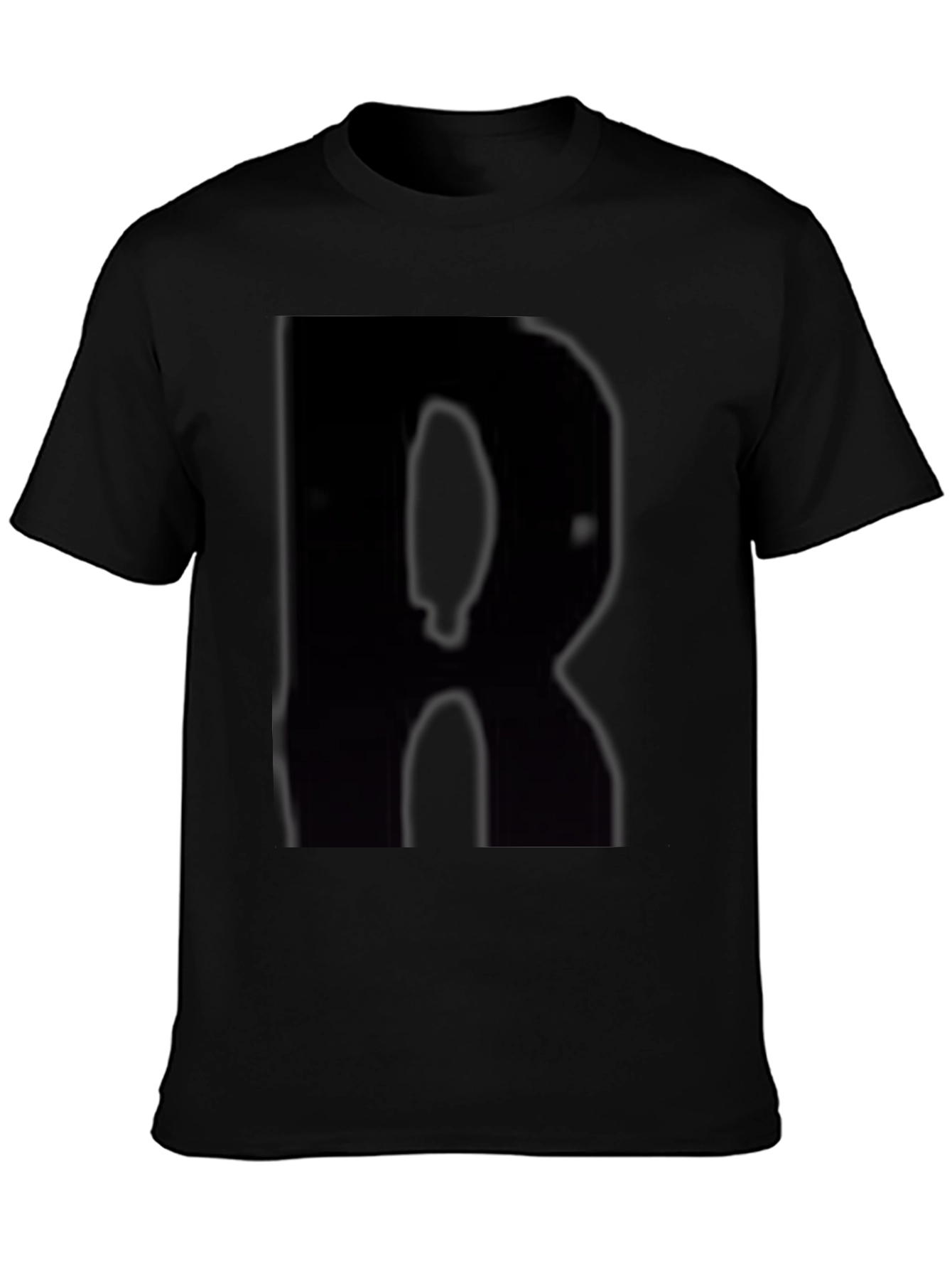 Black T-Shirt with Bold R Design