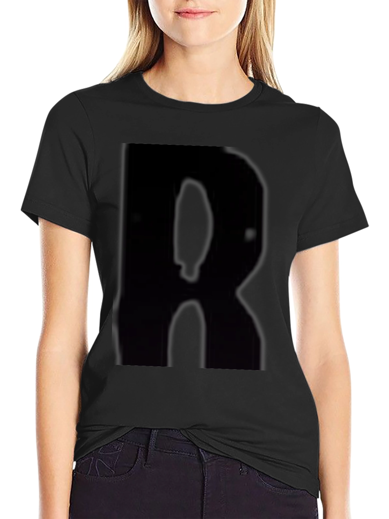 Black T-Shirt with Bold R Design
