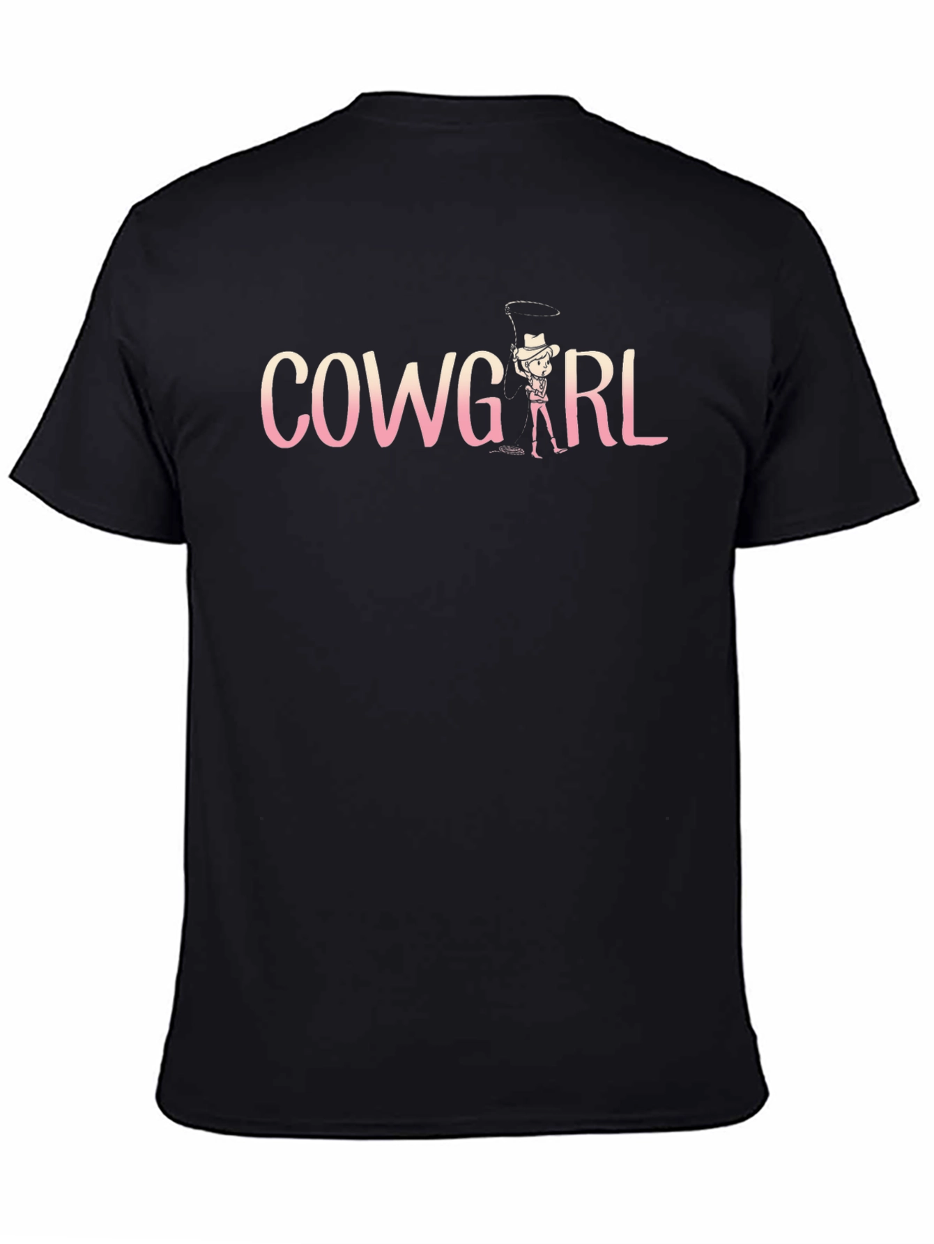 Cowgirl Graphic T-Shirt - Black Cotton Tee