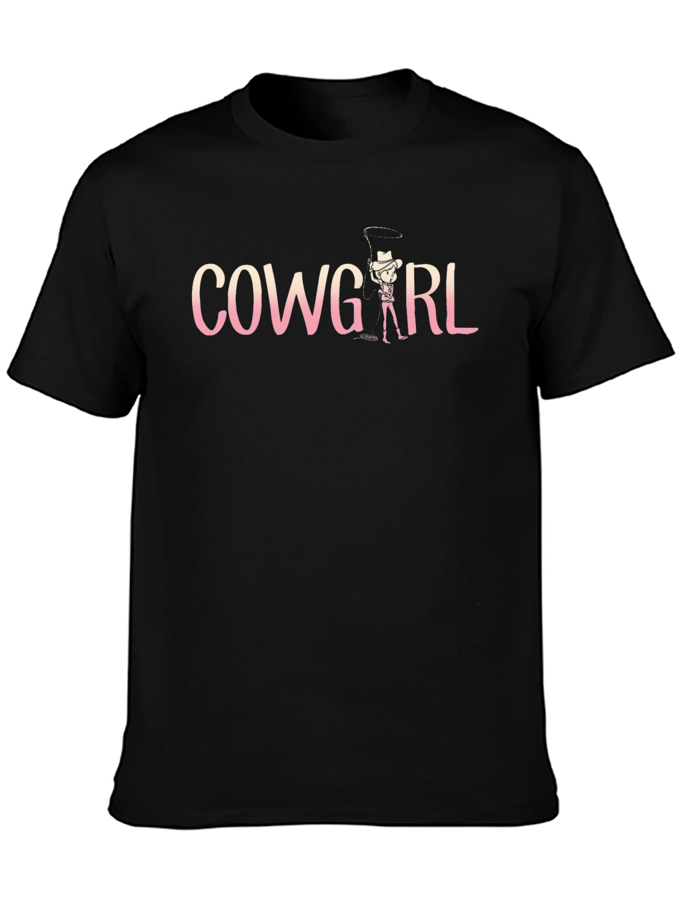 Cowgirl Graphic T-Shirt - Black Cotton Tee
