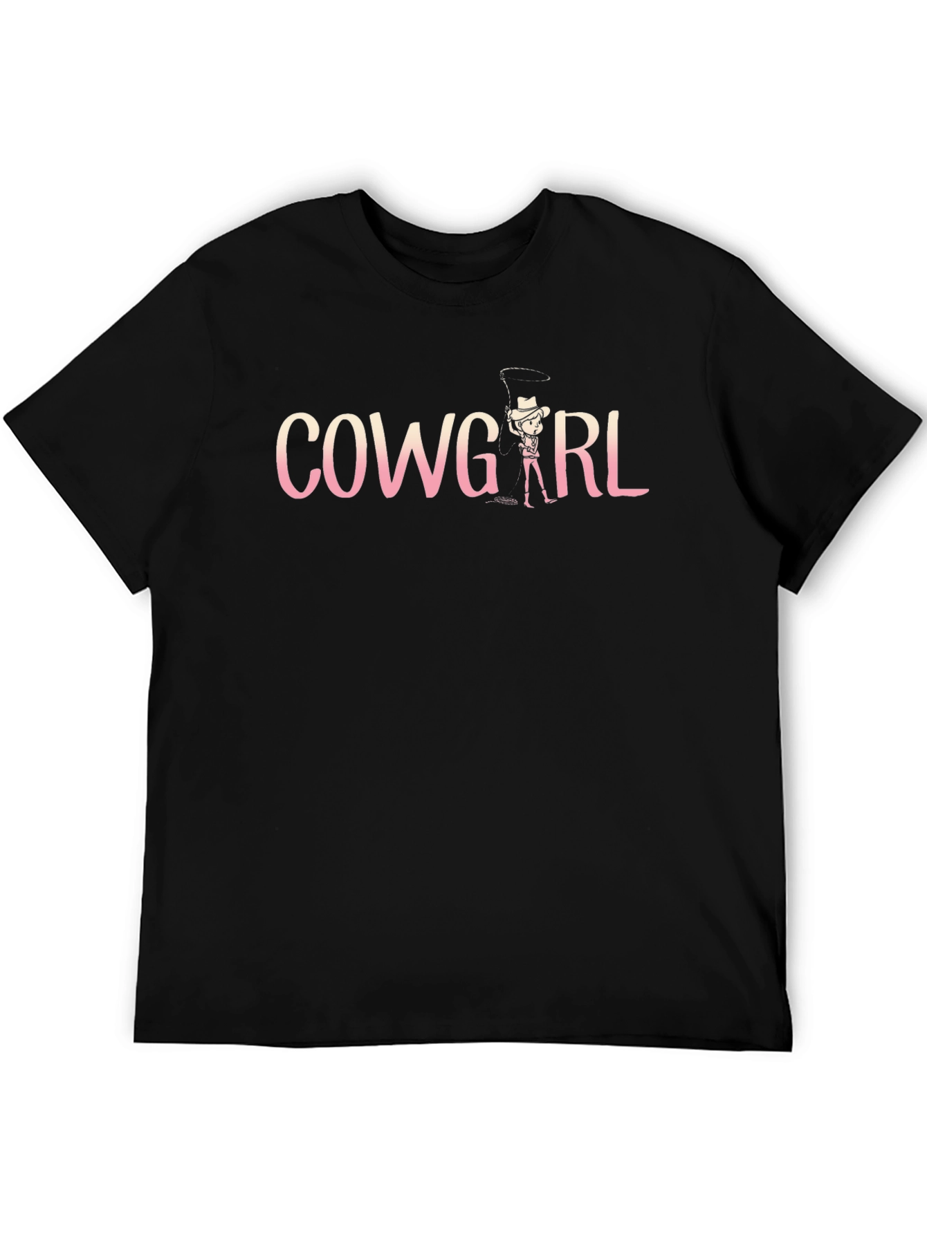 Cowgirl Graphic T-Shirt - Black Cotton Tee