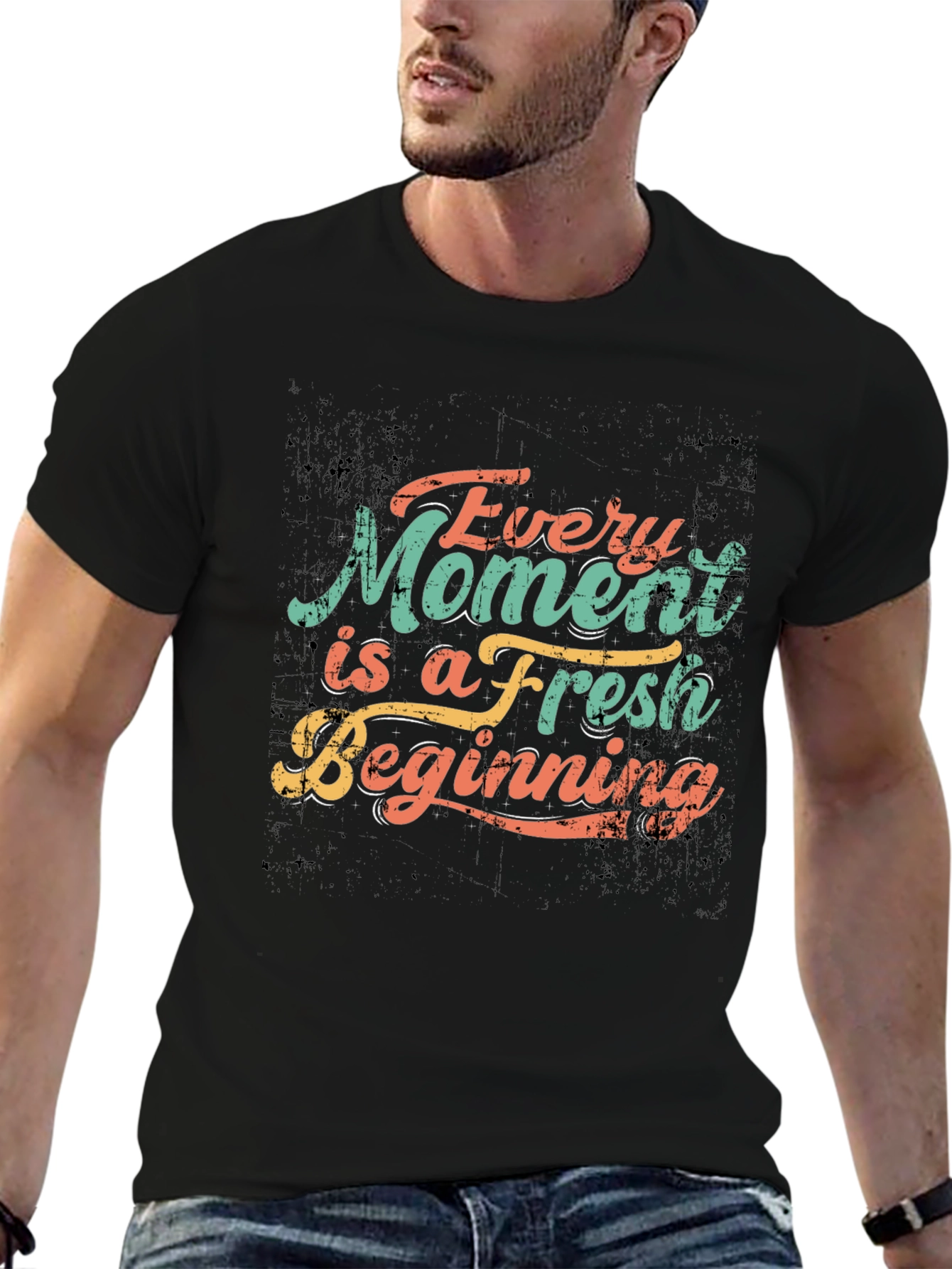 Inspirational Every Moment Fresh Beginning Black T-Shirt