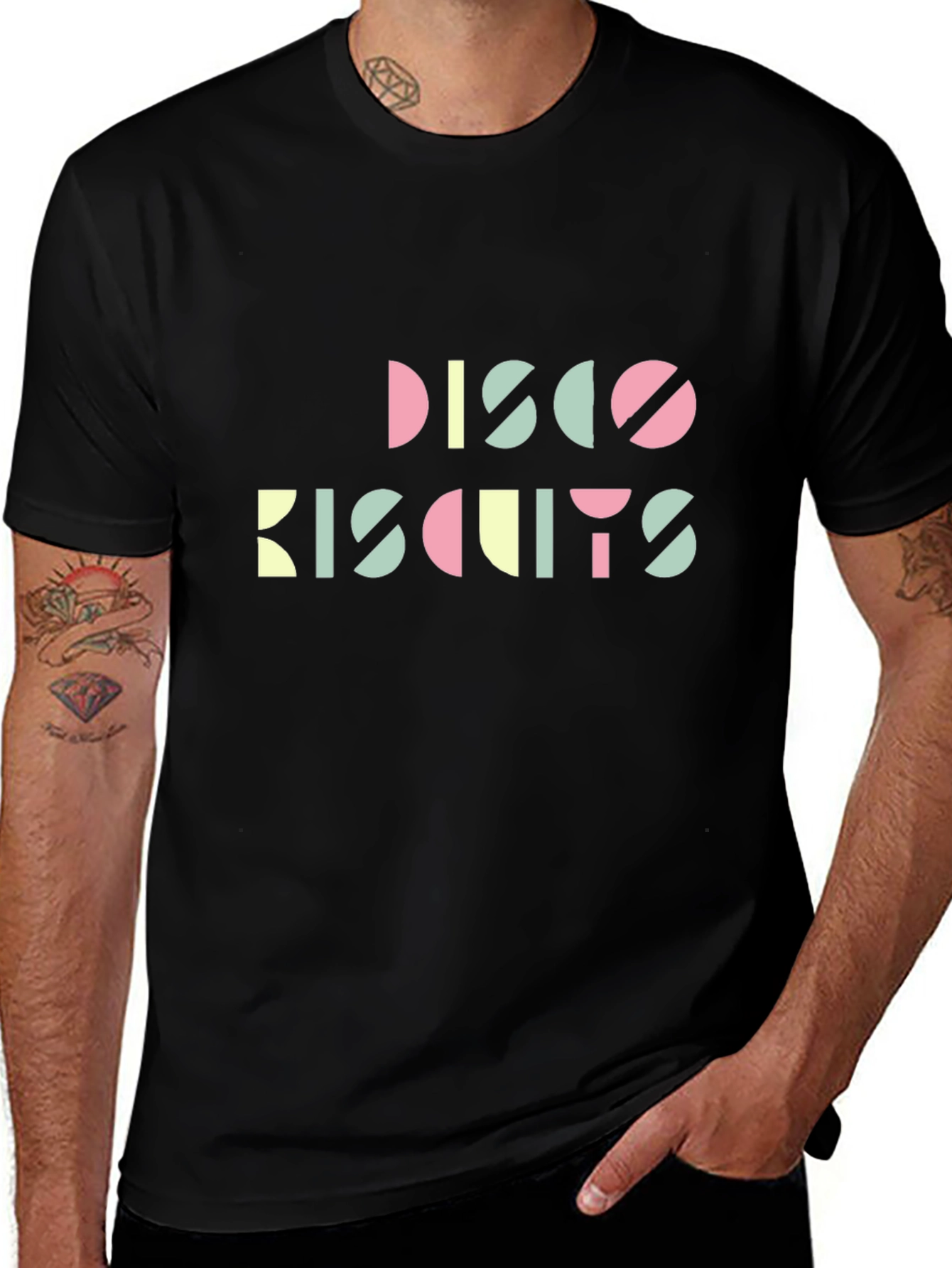Disco Biscuits Graphic Tee - Soft Black Cotton