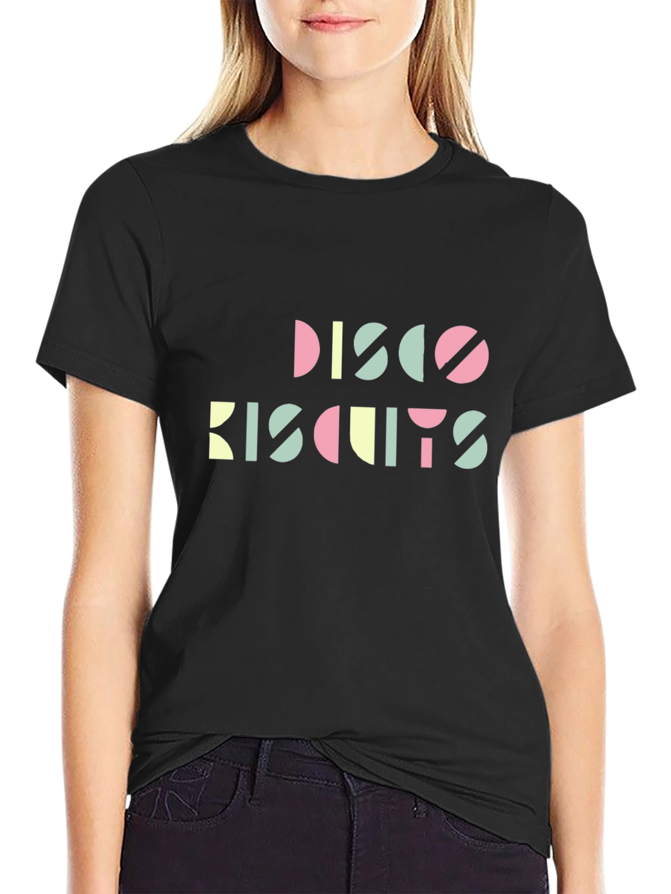 Disco Biscuits Graphic Tee - Soft Black Cotton