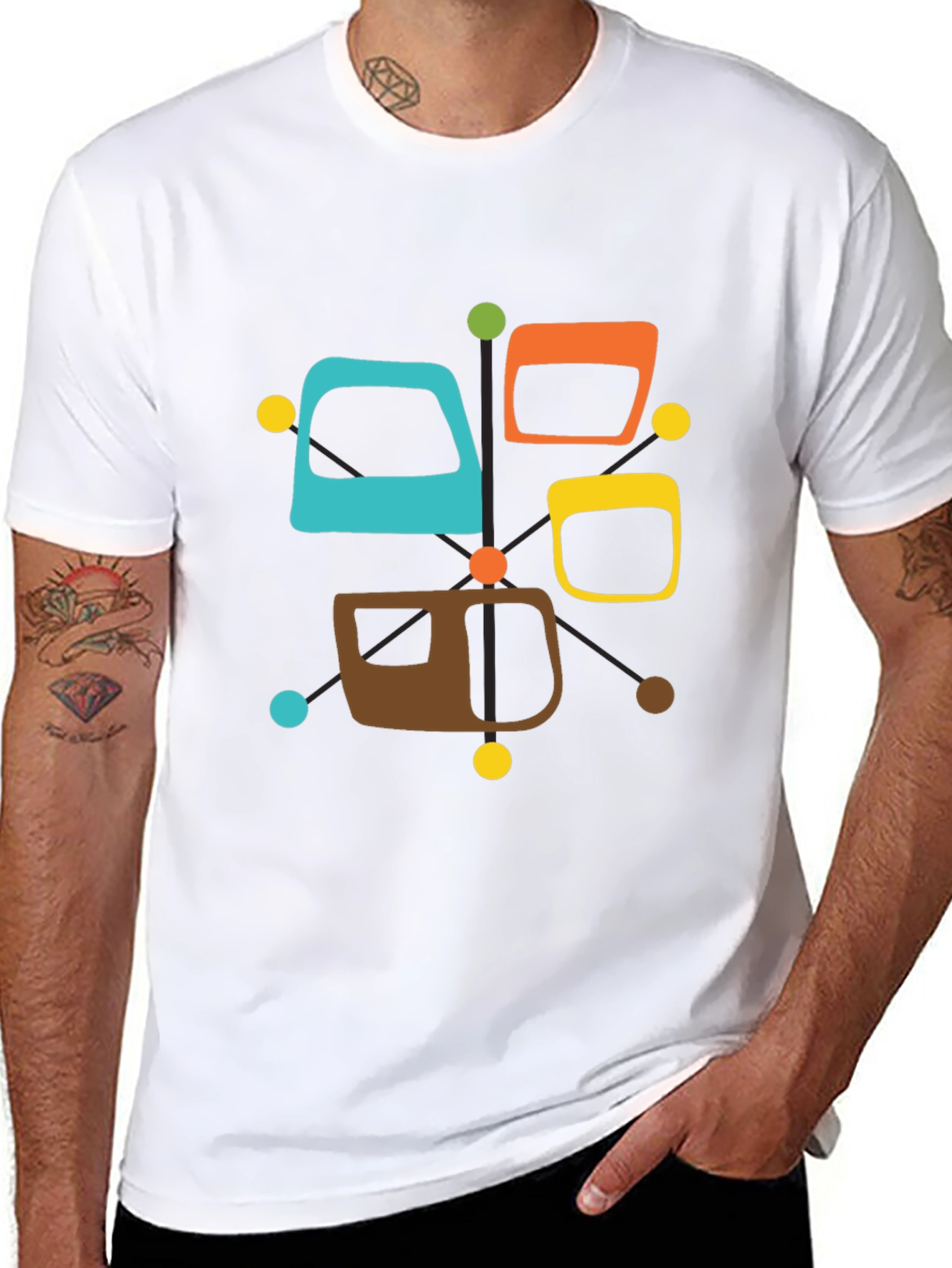 Retro Atomic Colorful T-Shirt