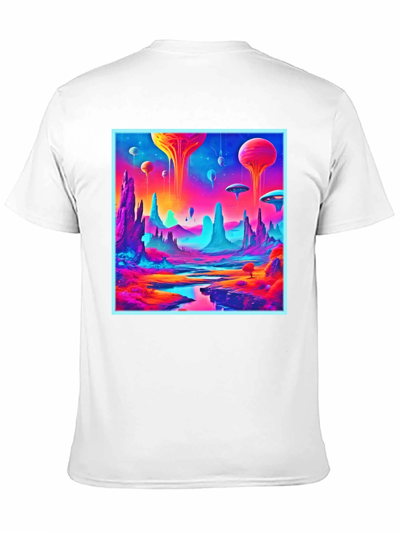 Neon Alien Landscape Graphic Tee