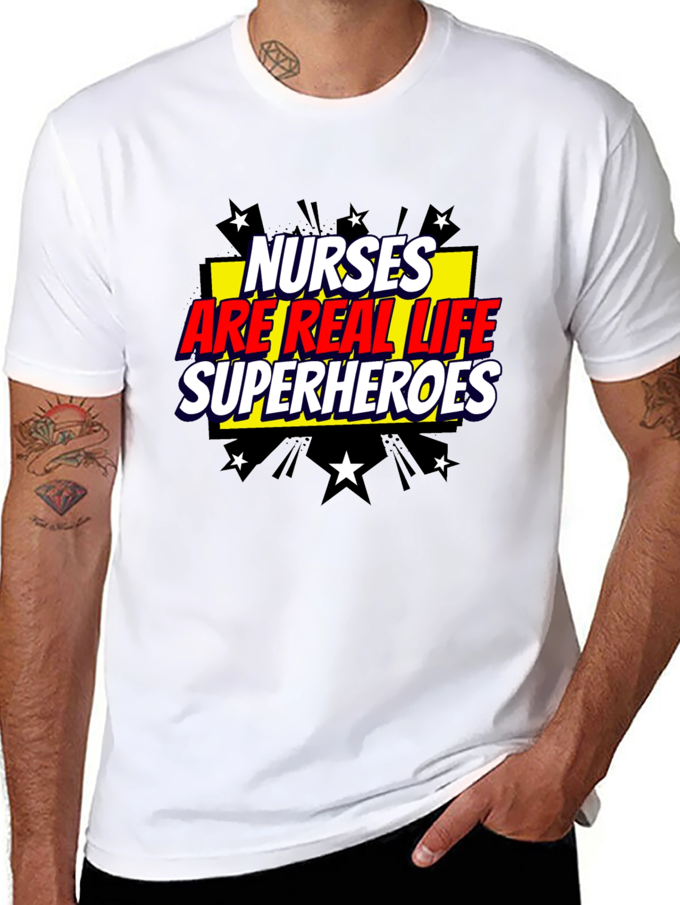 Nurses Are Real Life Superheroes Graphic Tee