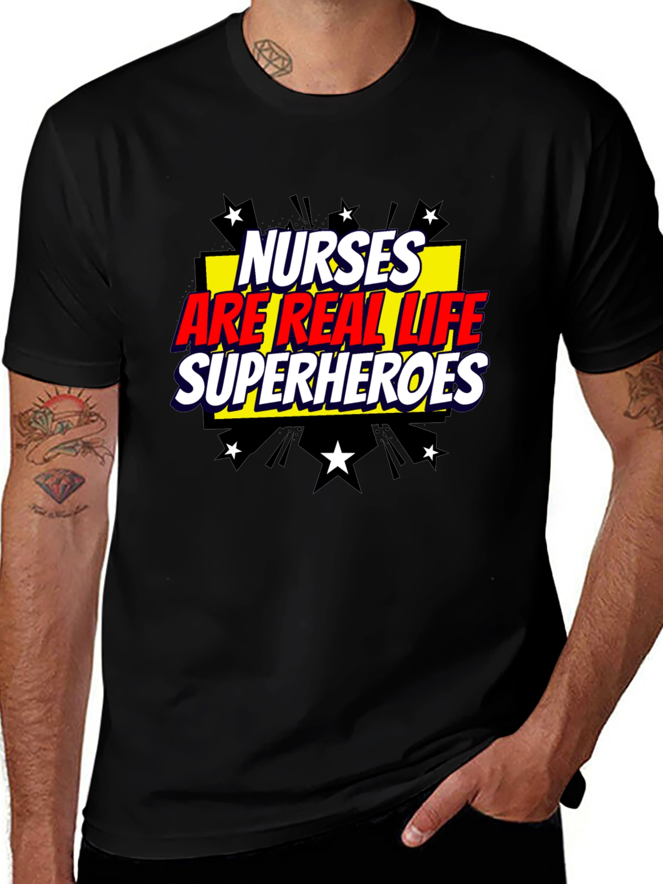 Nurses Are Real Life Superheroes Graphic Tee