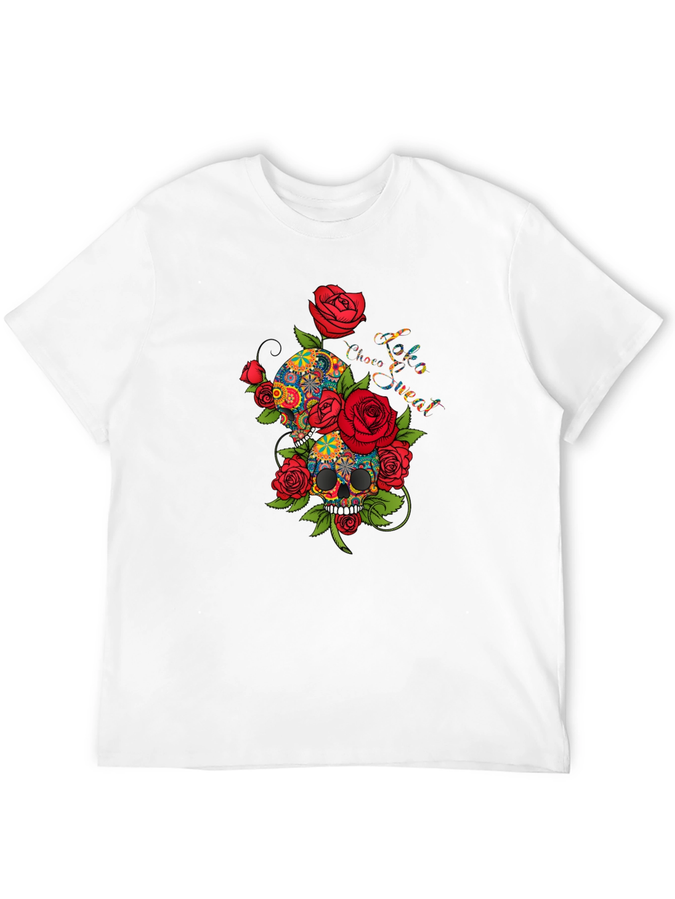 Skull & Roses Graphic Tee - Cool Design