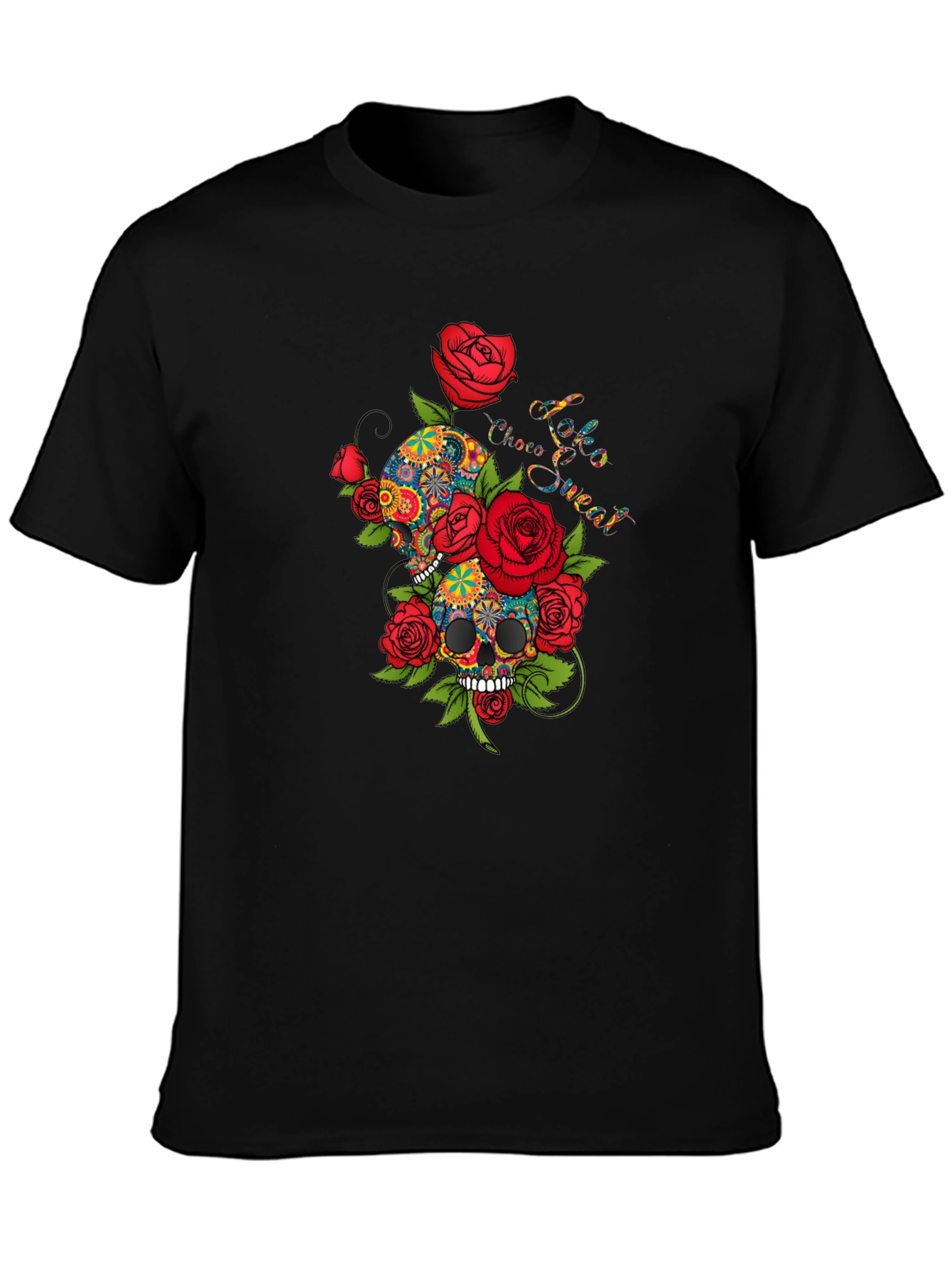 Skull & Roses Graphic Tee - Cool Design