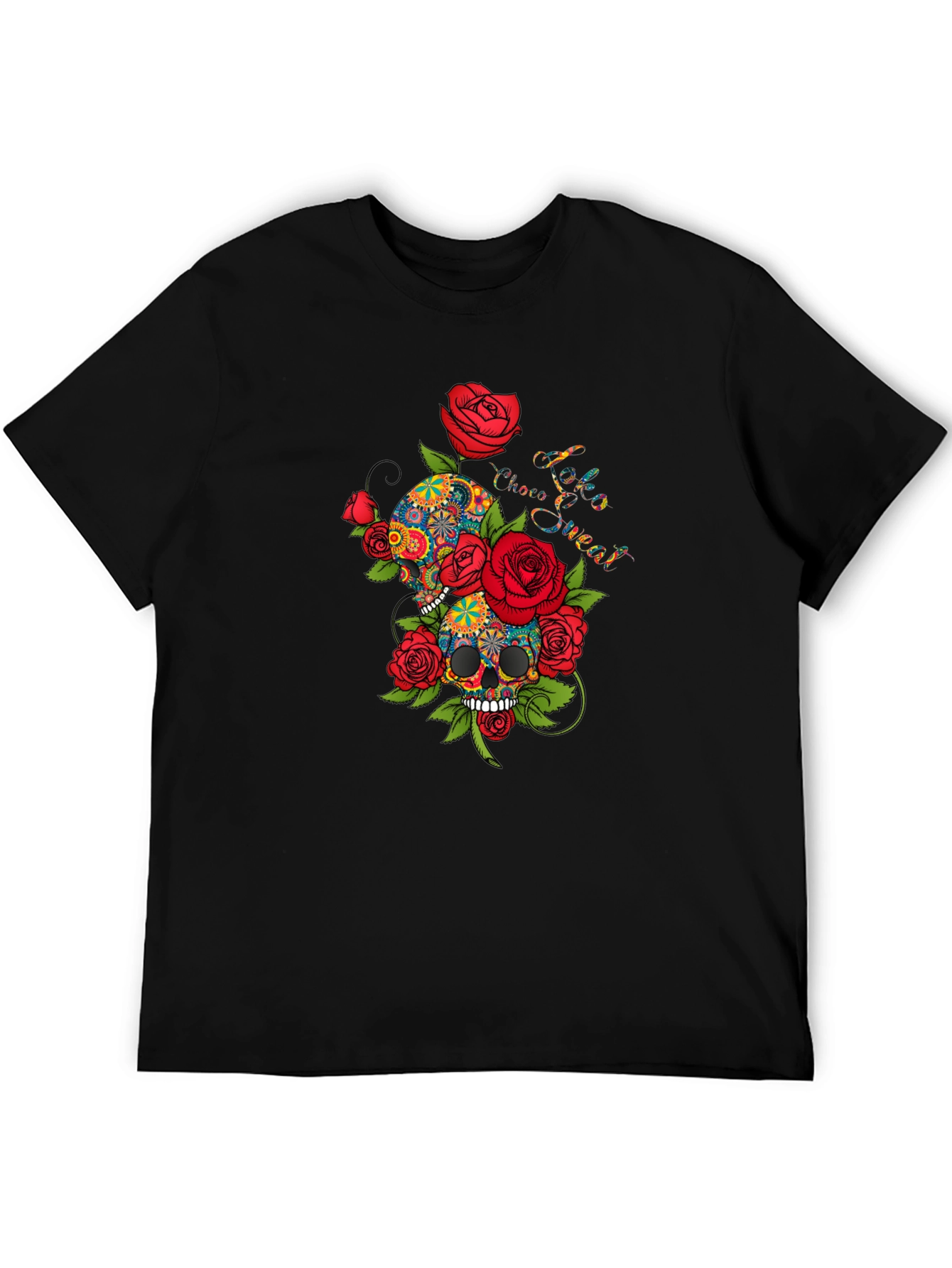 Skull & Roses Graphic Tee - Cool Design