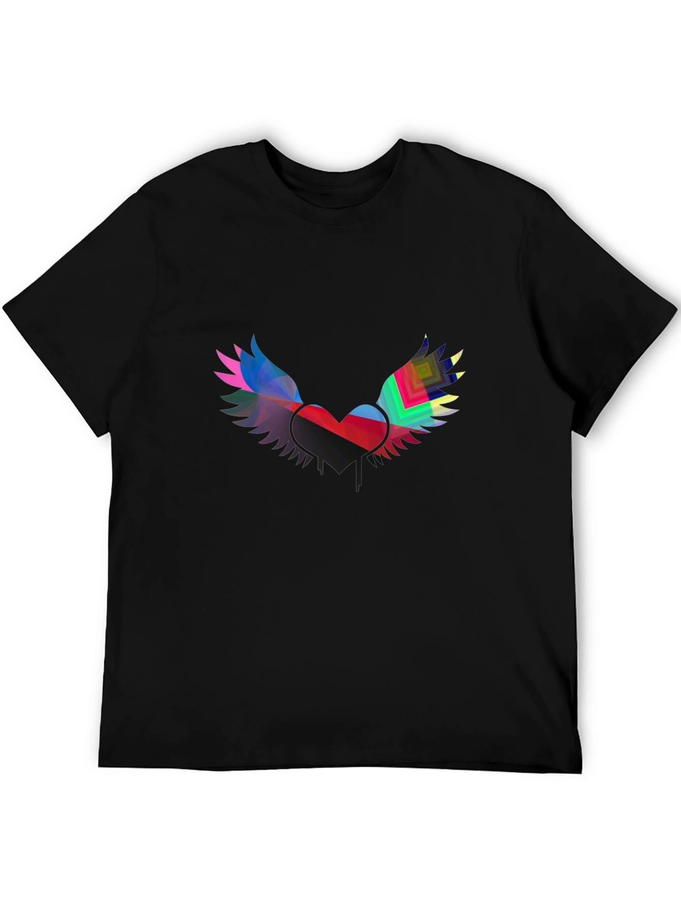 Winged Heart Graphic Black Tee