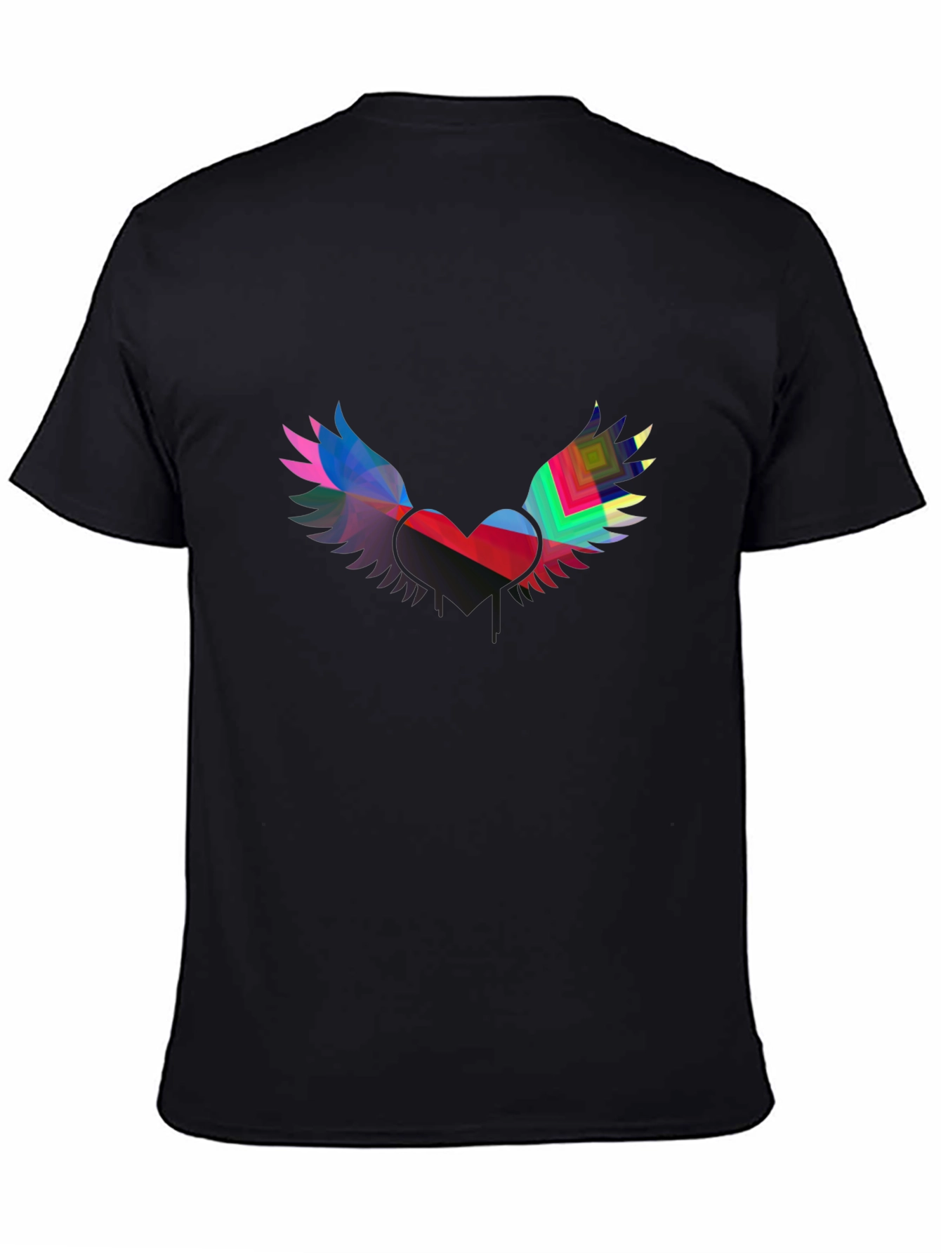 Winged Heart Graphic Black Tee
