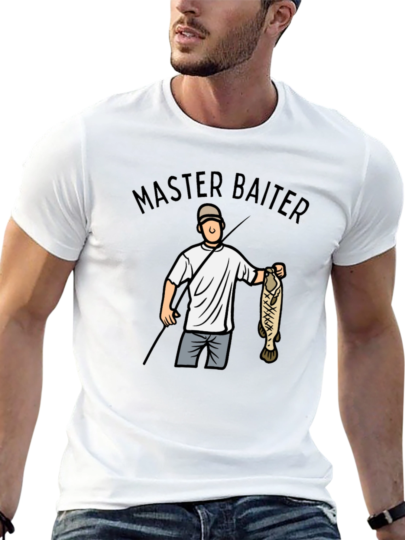 Master Baiter T-Shirt - Fishing Humor Tee