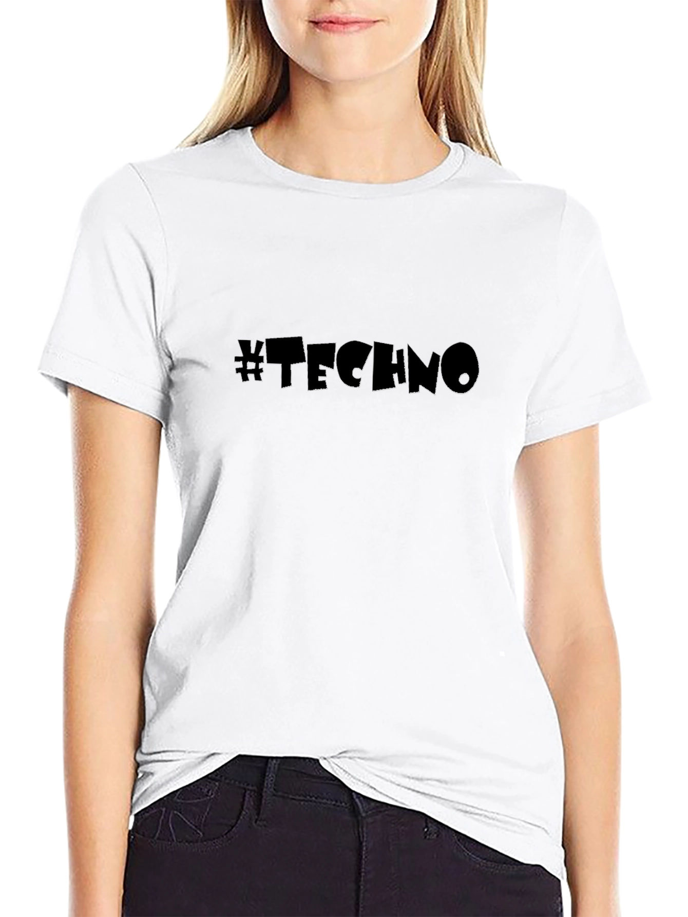 Black #TECHNO Graphic T-Shirt - Music Lover Tee