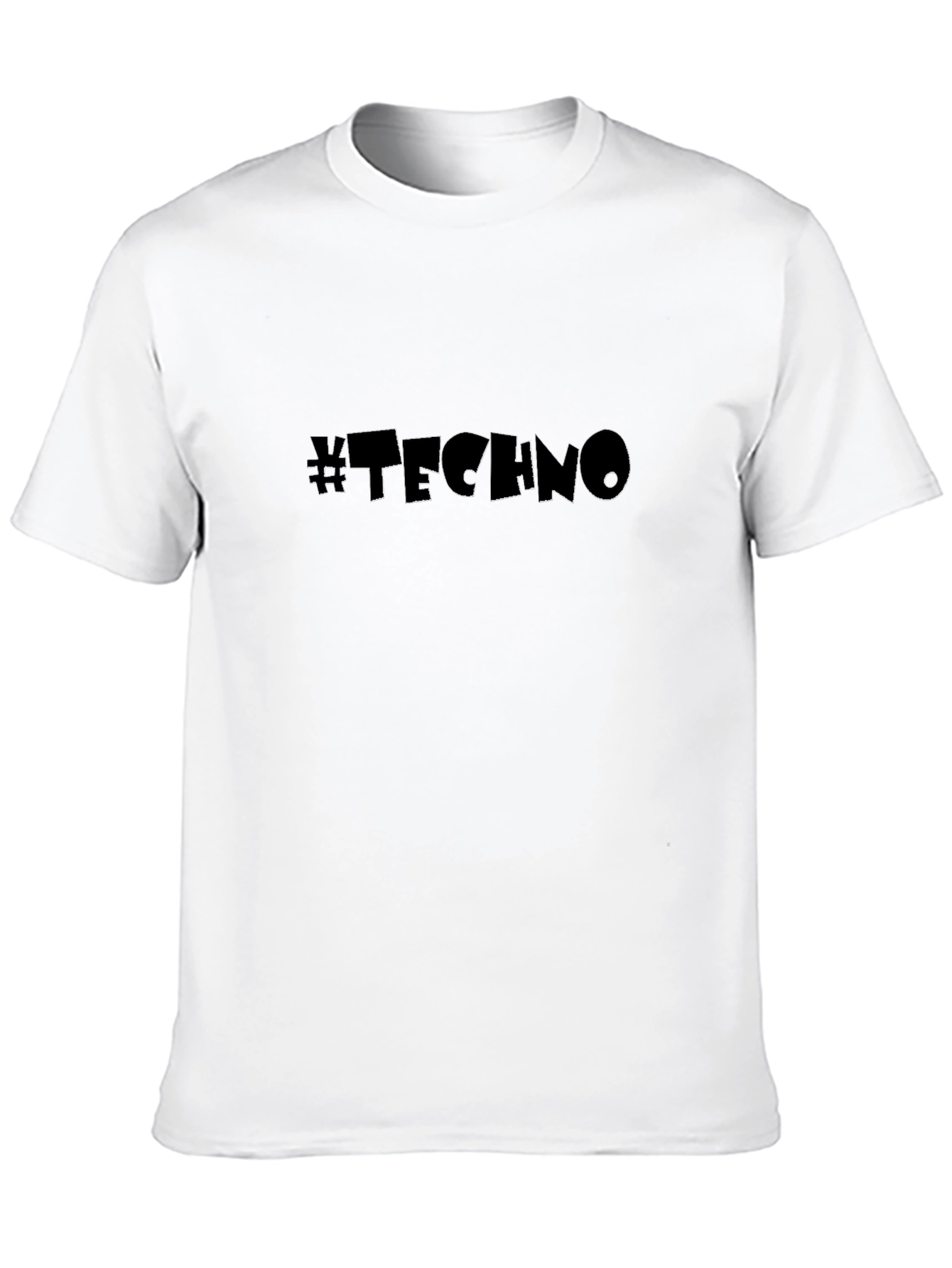Black #TECHNO Graphic T-Shirt - Music Lover Tee
