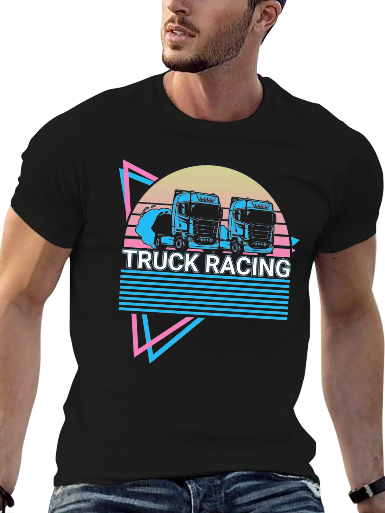 Truck Racing Retro Graphic Tee