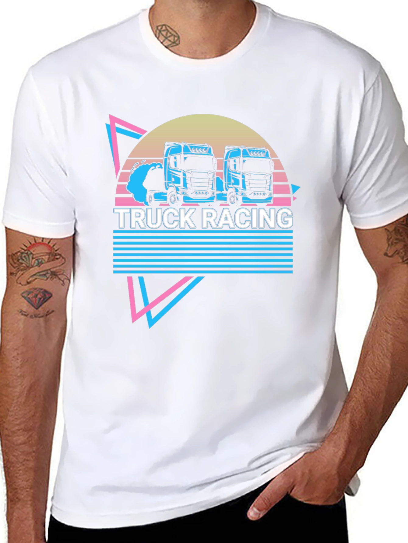 Truck Racing Retro Graphic Tee