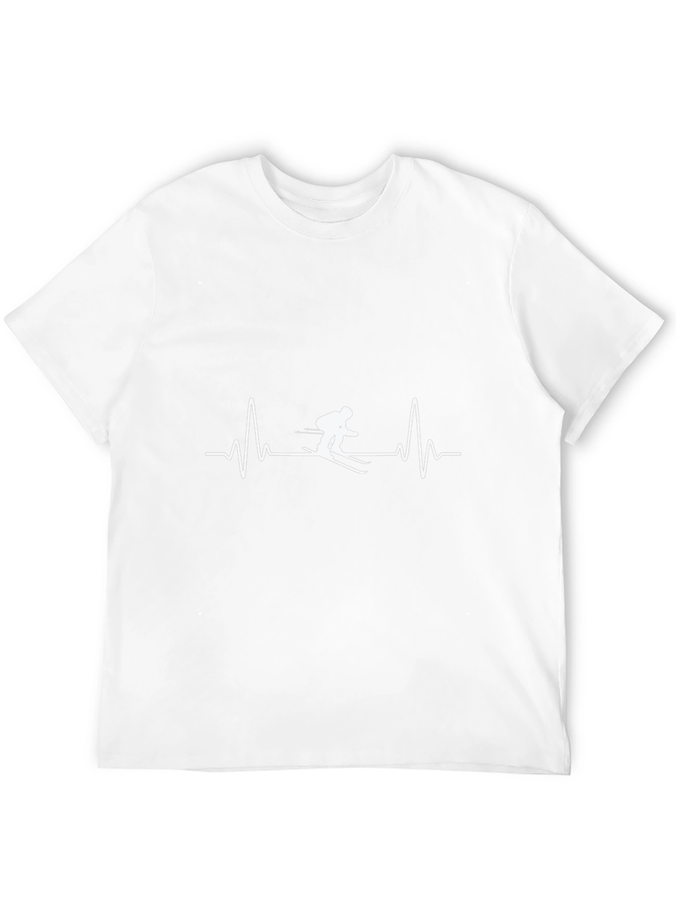 Skier Heartbeat Graphic T-Shirt